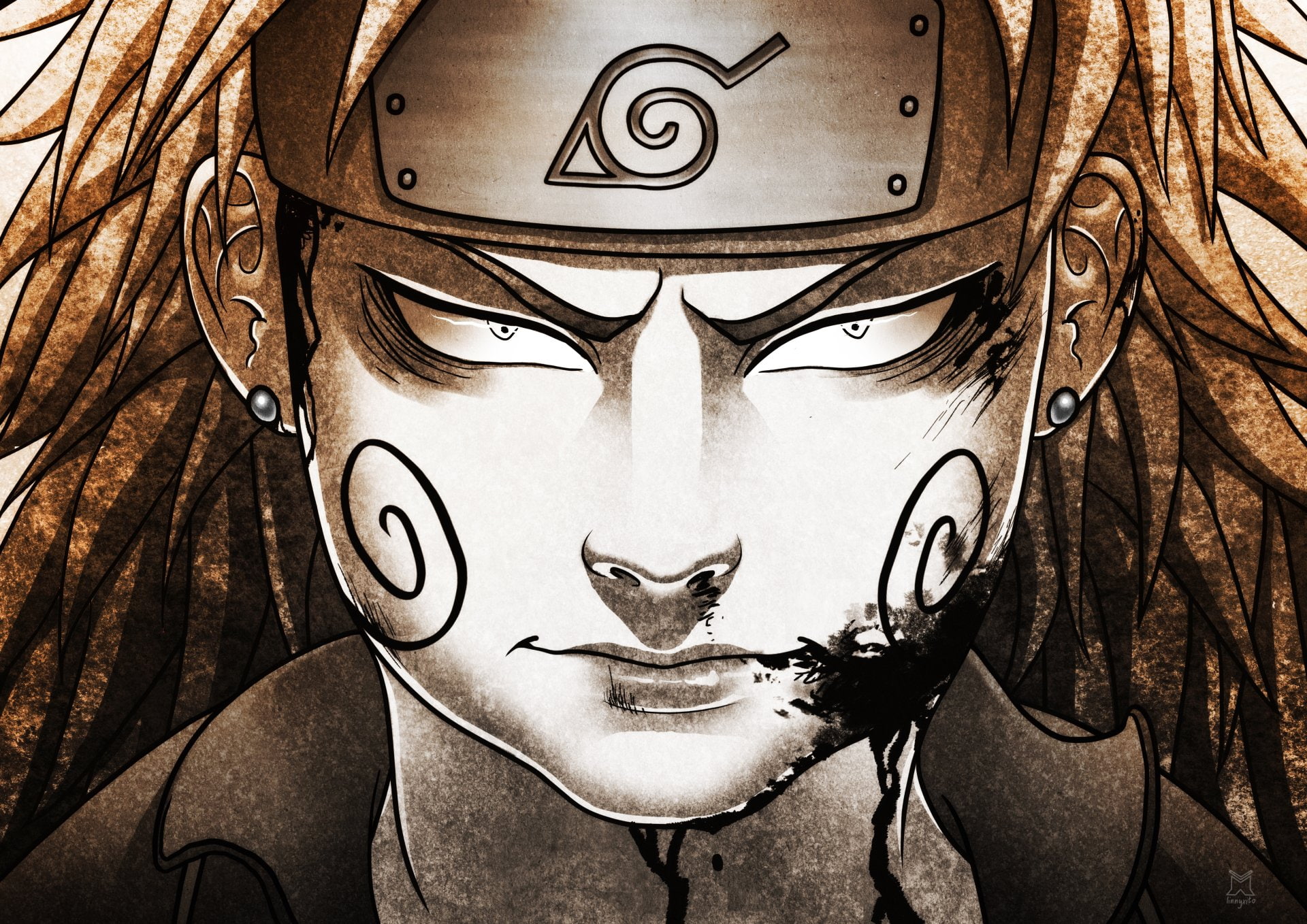 Naruto, pattern, close-up, no people, indoors, day, craft, 1080P, wall - building feature, carving - craft product, male likeness, representation, mask - disguise, HD Wallpaper
