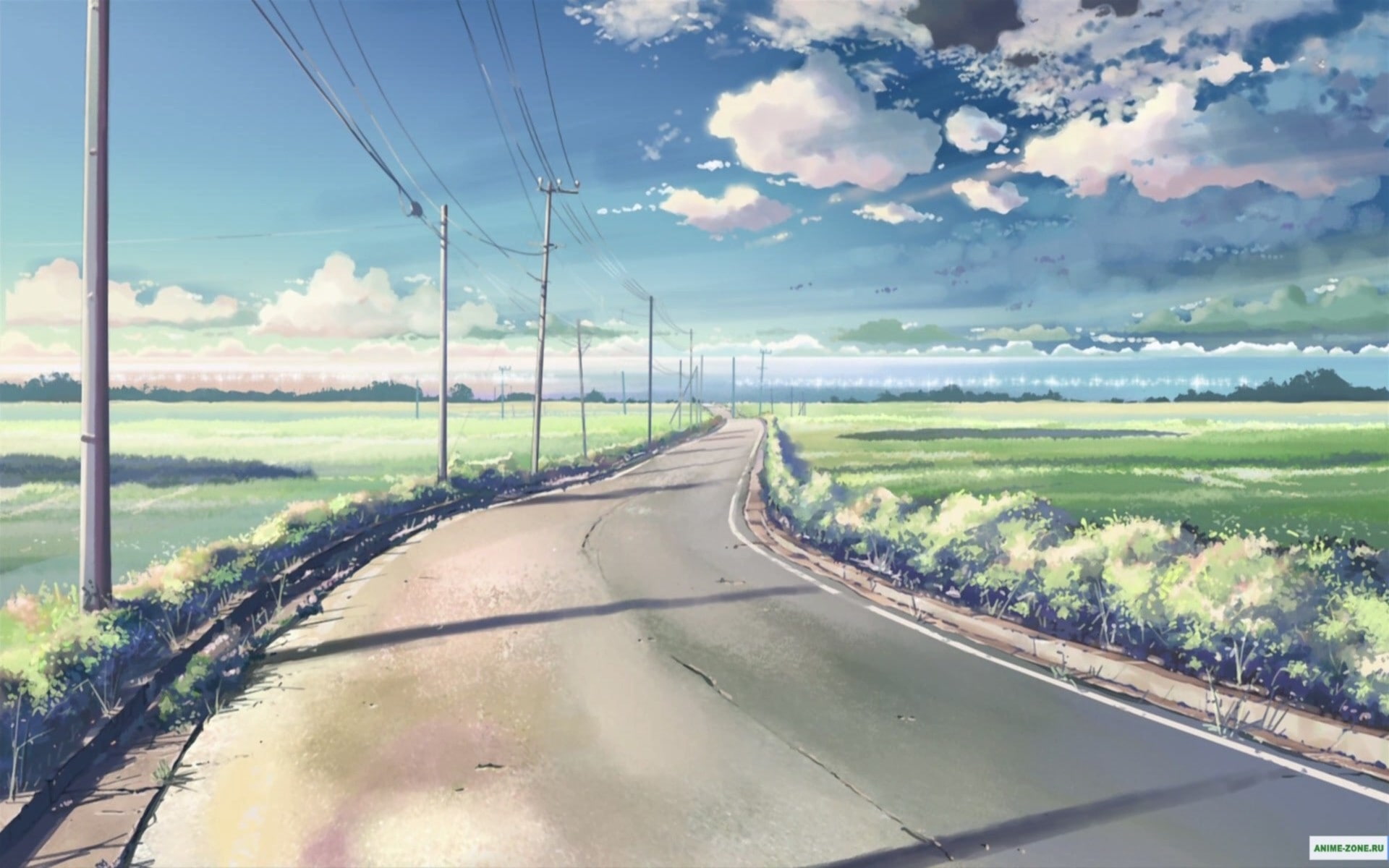 1080P, scenics - nature, electricity pylon, nature, environment, cable, 5 Centimeters Per Second, power supply, power line, outdoors, window, plant, sky, HD Wallpaper