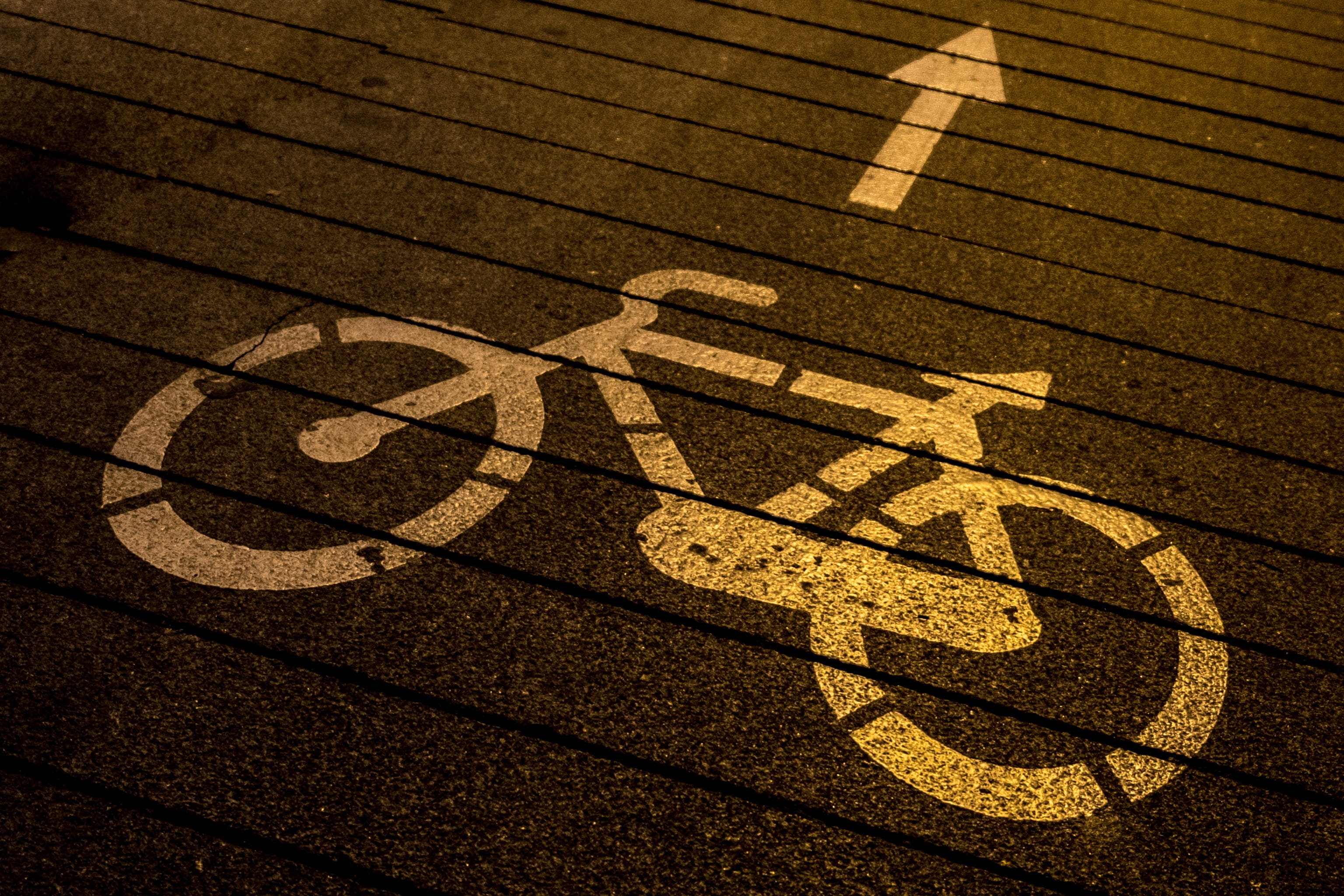 area, cycling, Bike Path, no people, transport, lead, logo, road sign, madrid, paving stone, 2K, nature, footpath, surface, sunlight, transportation, Bicycle, HD Wallpaper