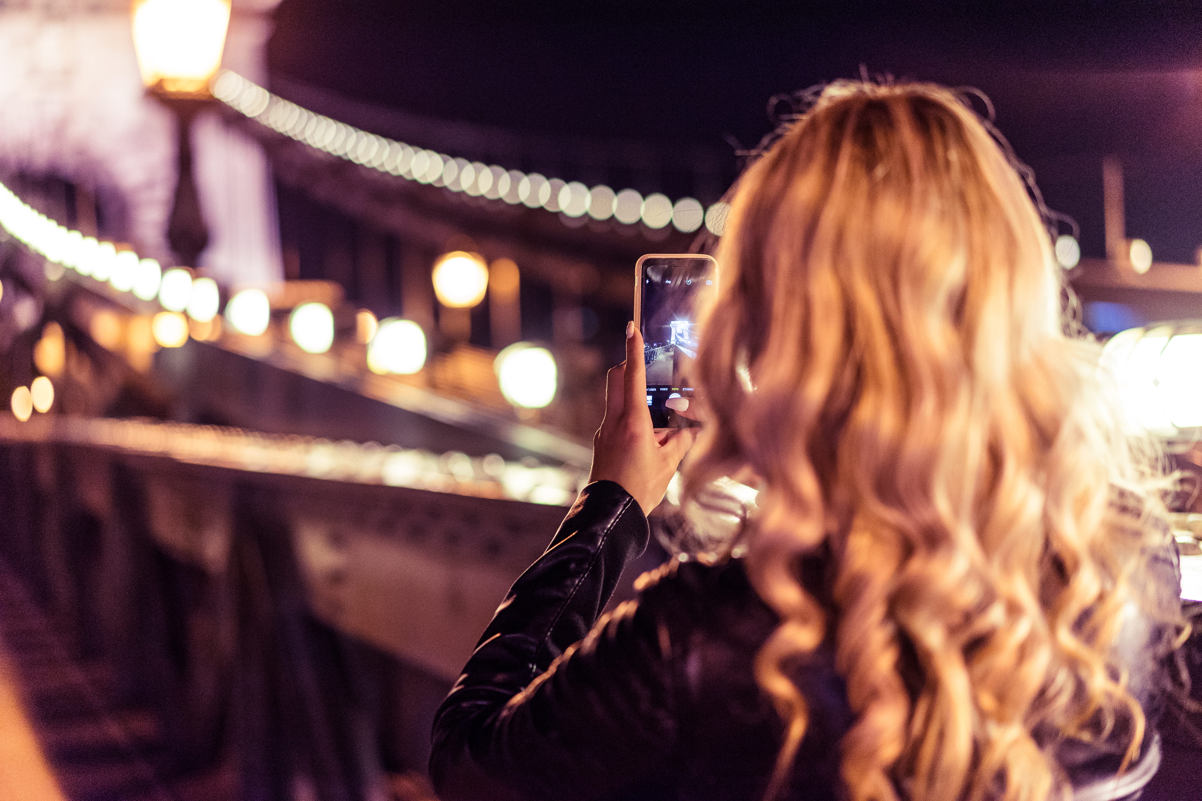 adults only, city, adult, headshot, females, rear view, Old Bridge, illuminated, at Night, urban Scene, only women, Photo, digital camera, women, architecture, HD Wallpaper