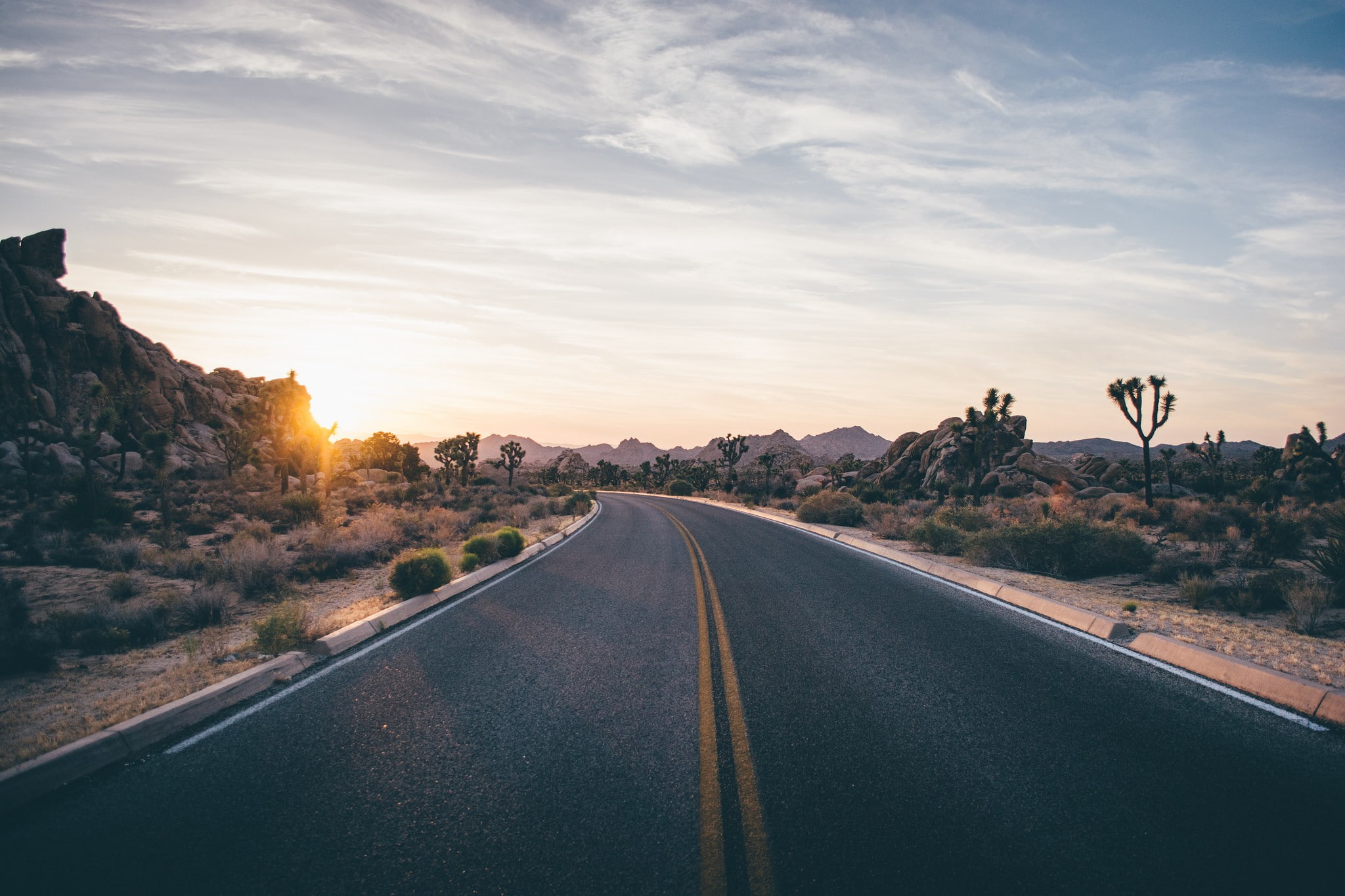 sky, concrete, road, 1080P, route, pavement, clouds, black, HD Wallpaper