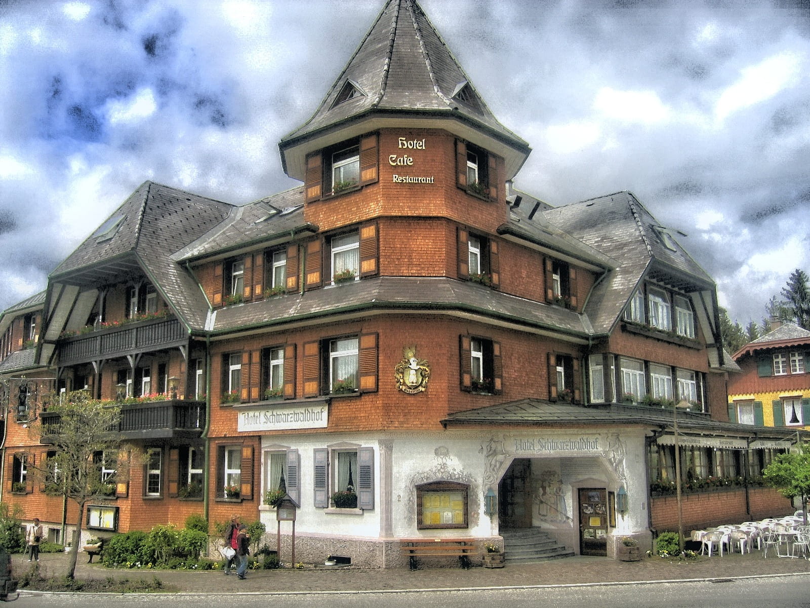 nature, restaurant, house, cloud - sky, Home, building, built structure, architecture, Germany, travel destinations, transportation, history, street, village, HD Wallpaper