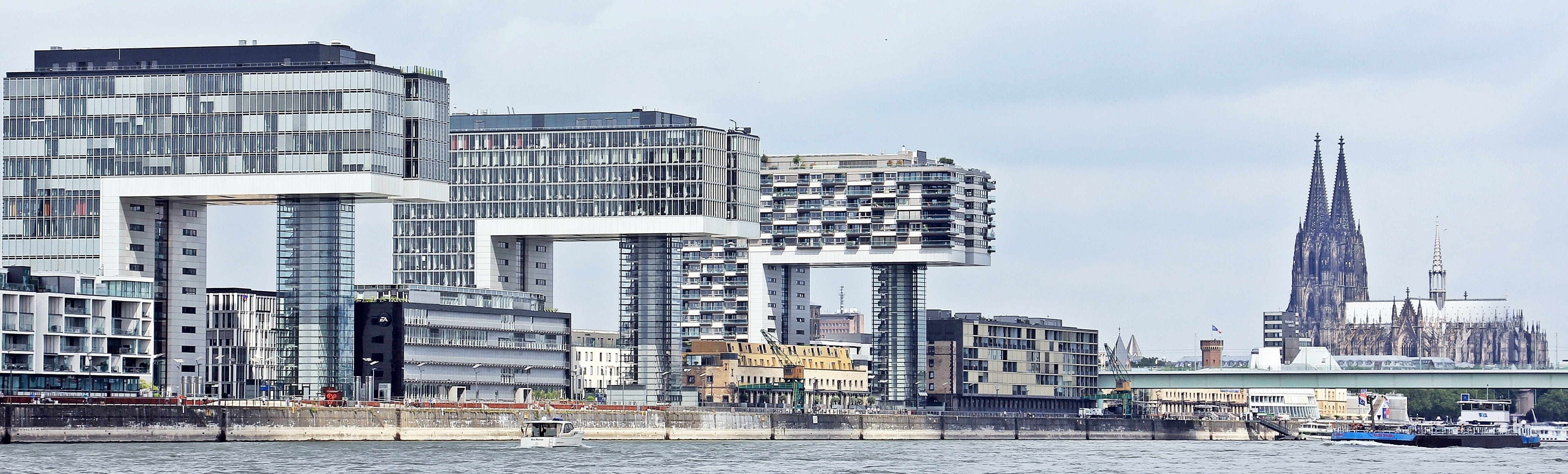 high, office buildings residential buildings, crane homes, tower, spectacular, tectonic concept, urban Skyline, nature, rheinauhafen, apartment, transportation, HD Wallpaper