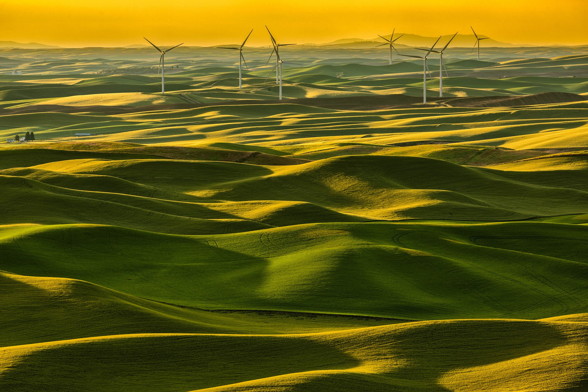 1080P, nature, field, Italy, wind turbine, landscape, HD Wallpaper