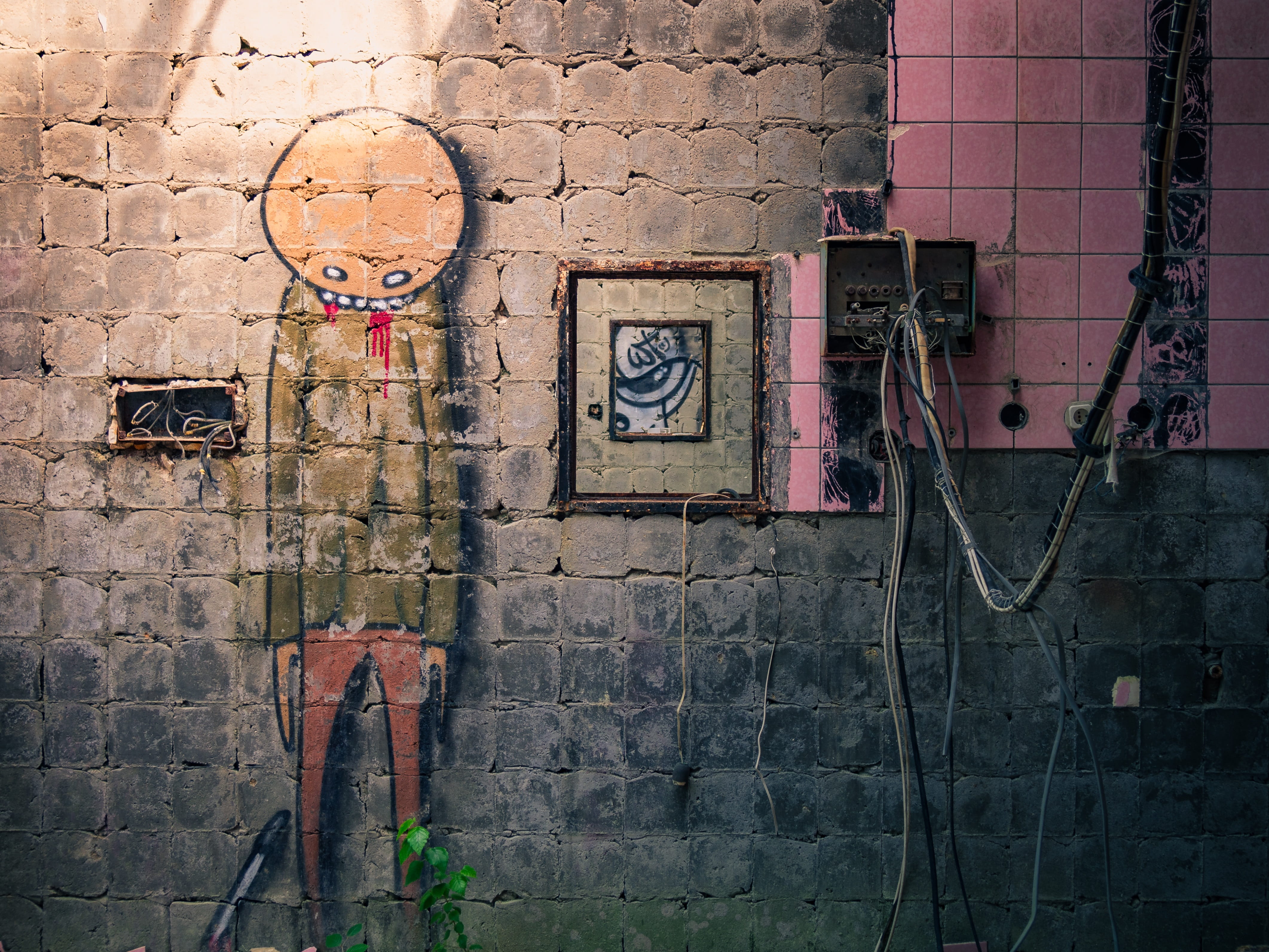 abandoned, nature, brick wall, building exterior, day, electricity, creativity, wall, power supply, fuse box, pipe - tube, no people, wall - building feature, HD Wallpaper