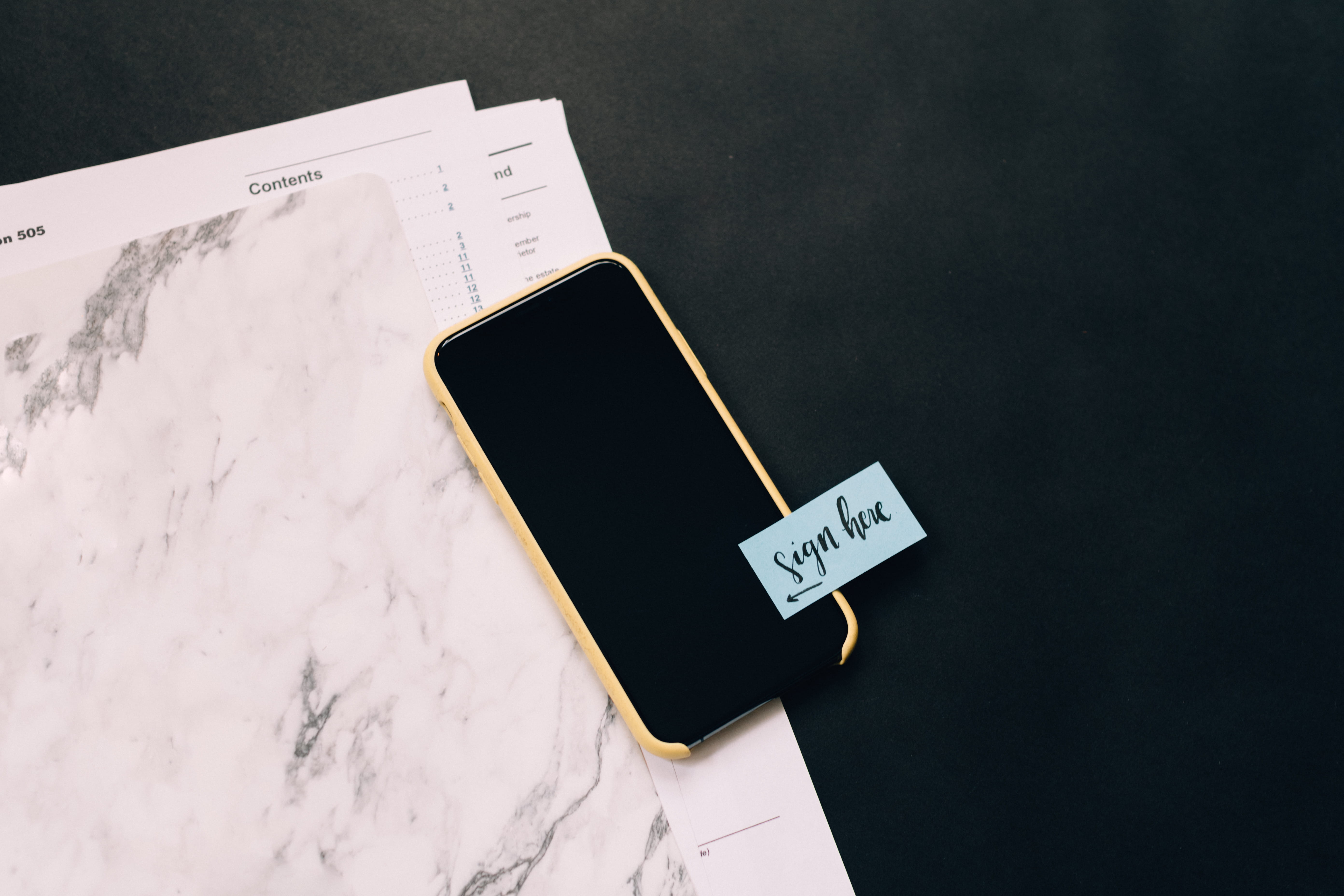 empowered, indoors, portable information device, empower, phone, western script, smart phone, papers, business, money, 5K, high angle view, touch screen, HD Wallpaper