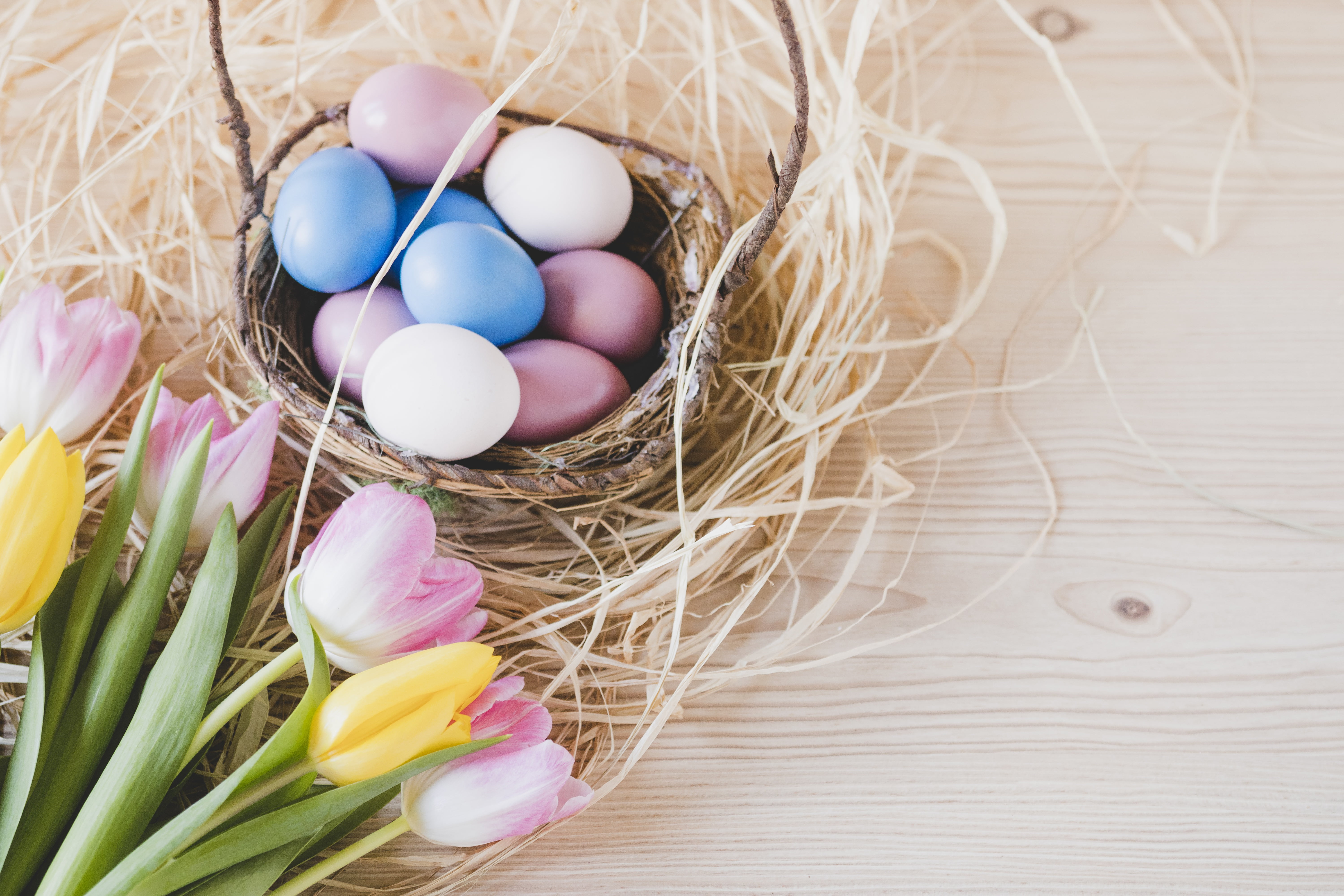Eggs, Easter, 5K, Socket, Basket, Holiday, HD Wallpaper