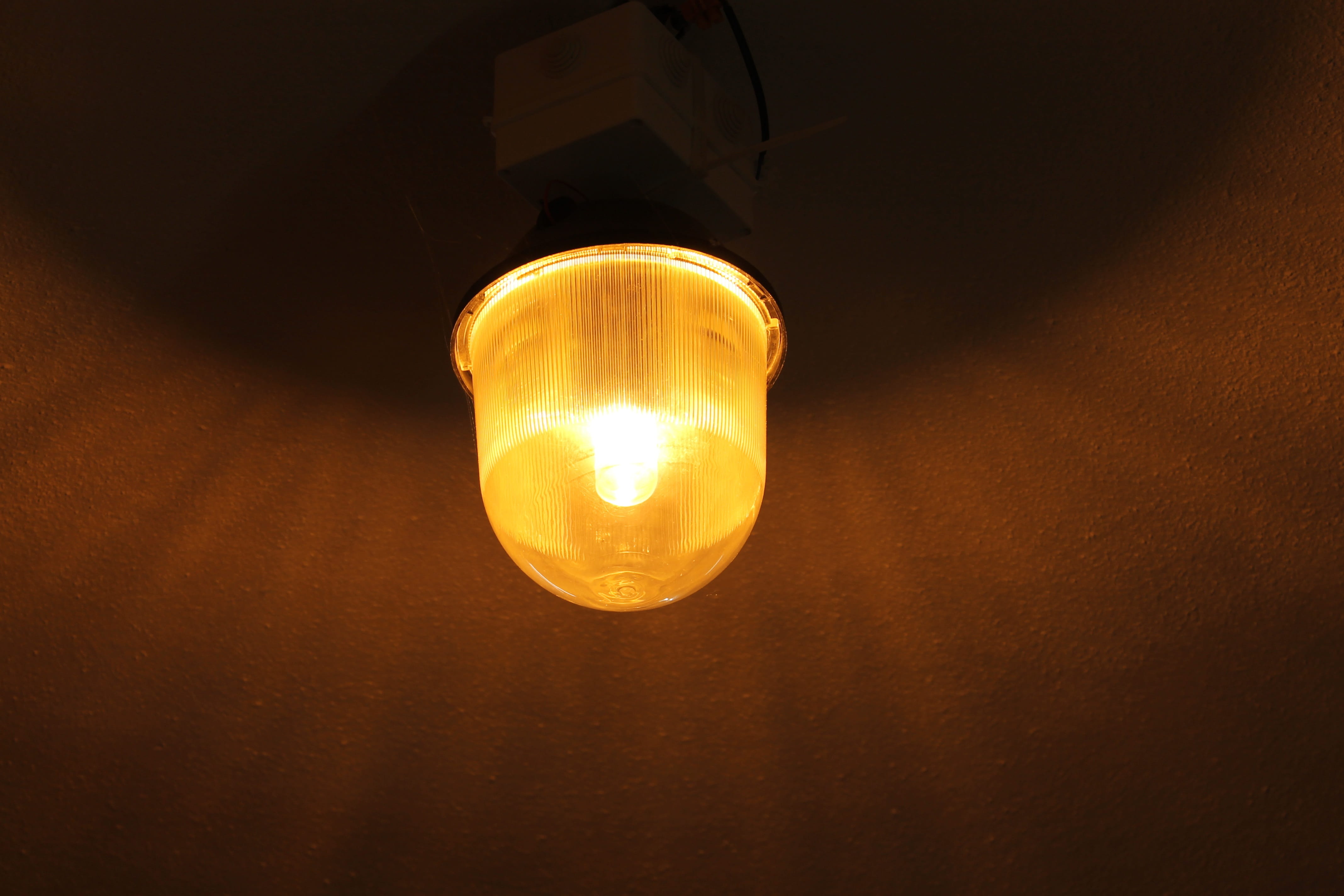 electric light, dark, hanging, lighting, single object, filament, yellow, current, indoors, Light Bulb, clearly, close-up, energy saving lamp, electrical equipment, HD Wallpaper