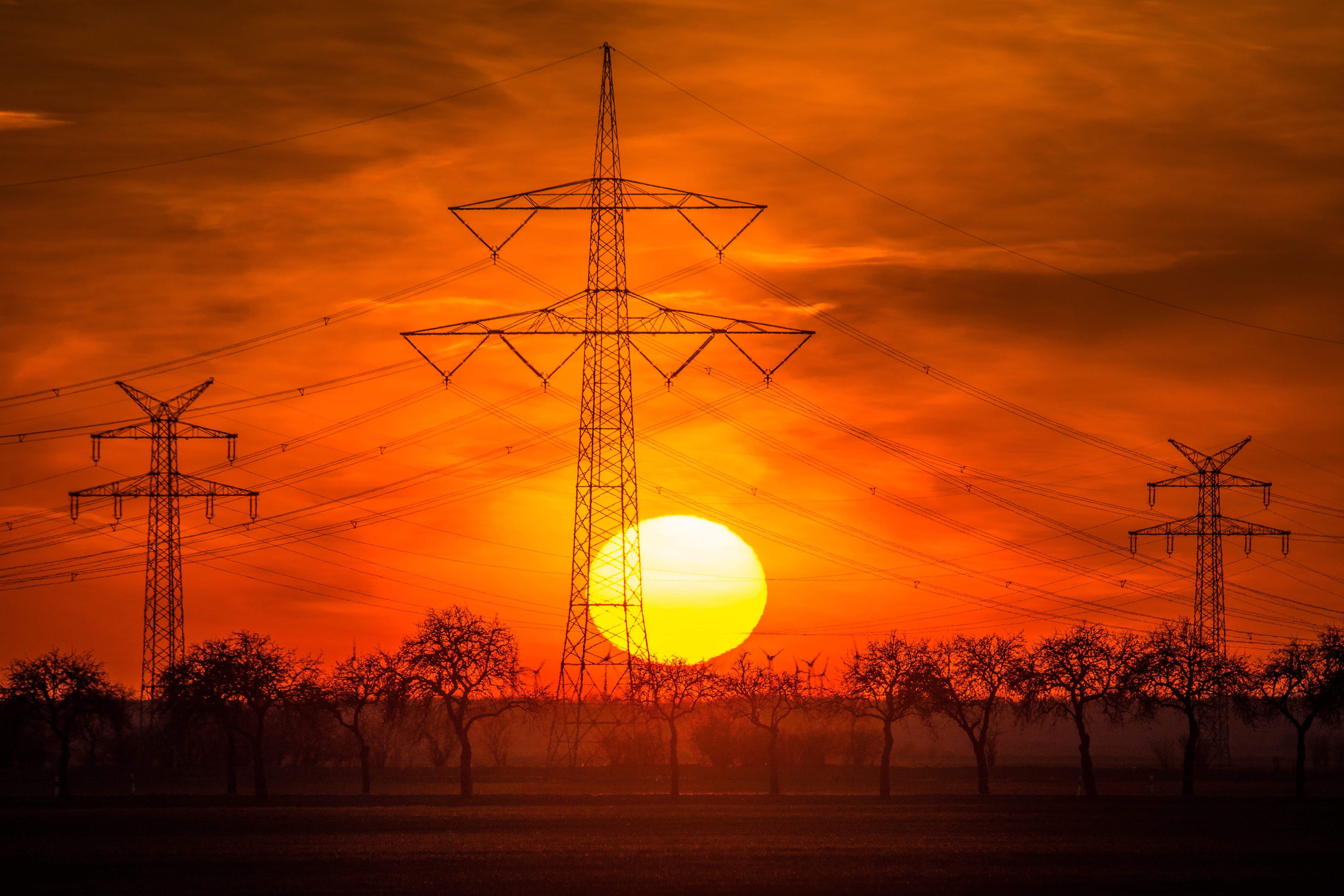 abendstimmung, technology, sustainable resources, alternative energy, cloud - sky, power supply, electrical equipment, environmental conservation, electricity pylon, HD Wallpaper
