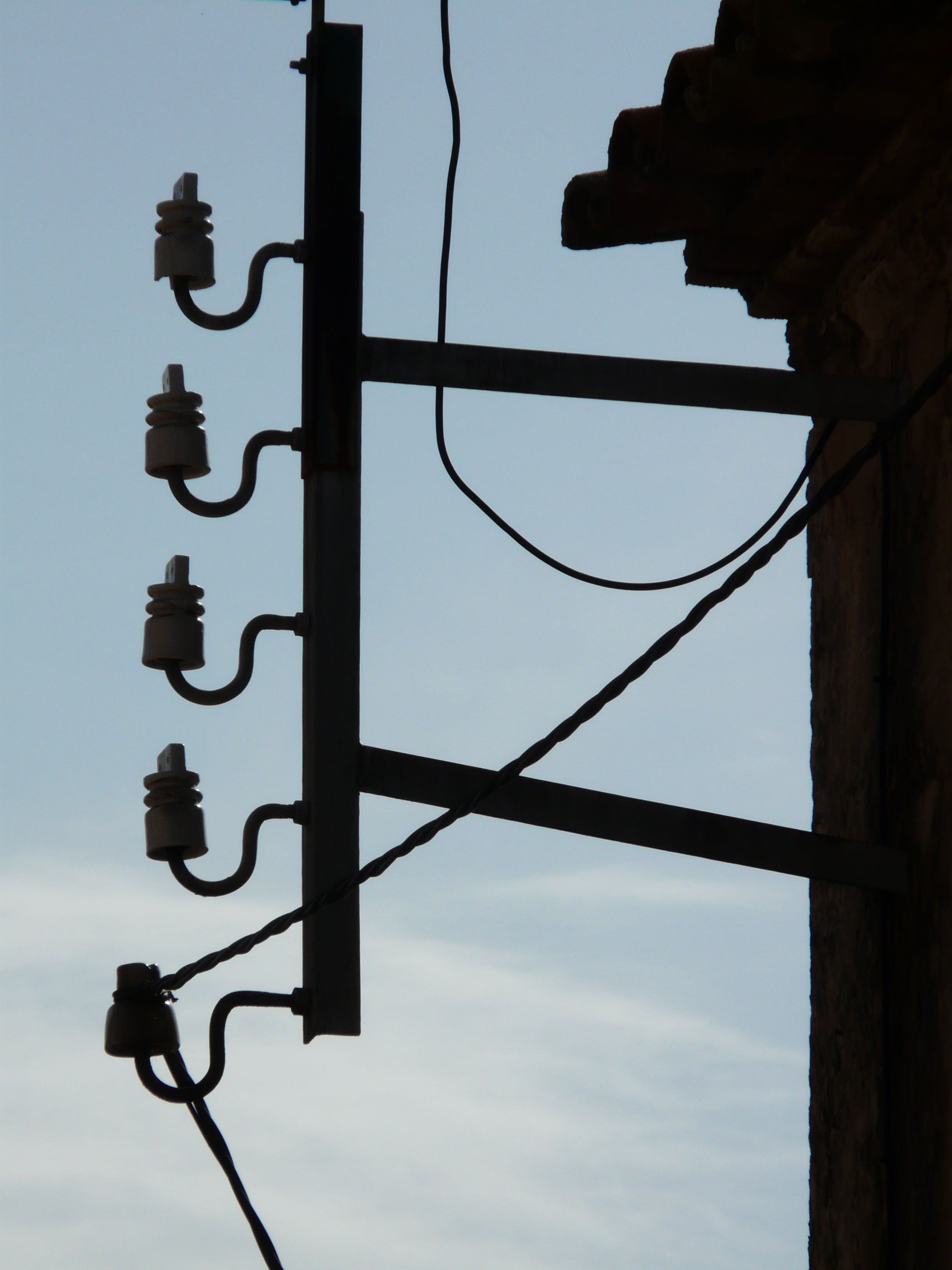cloud - sky, current, fixing, low angle view, metal, connection, communication, day, current flow, outdoors, power supply, sign, electricity, electrical conductors, Phone HD Wallpaper