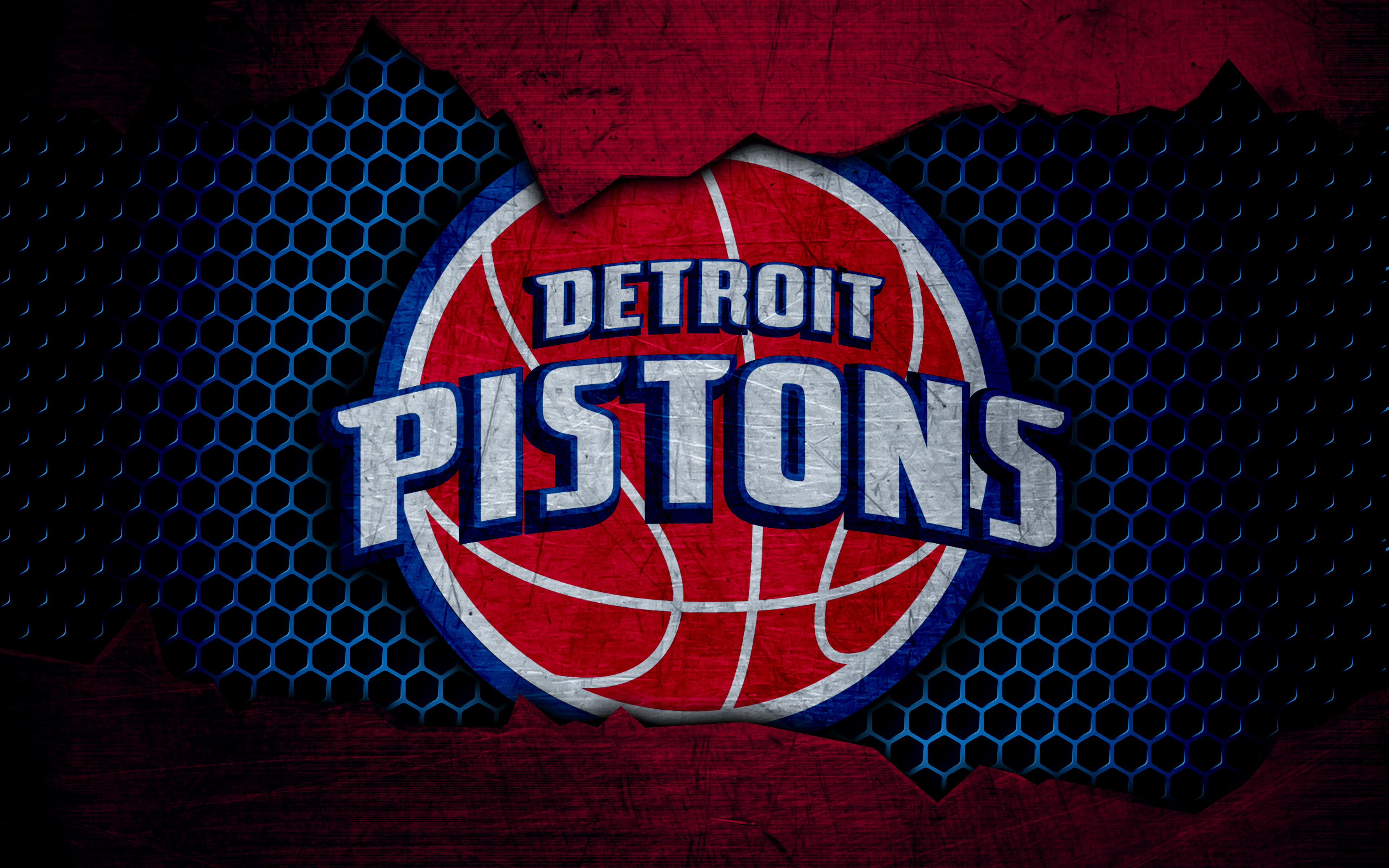 Detroit Pistons, Basketball, NBA, 4K, Logo, HD Wallpaper