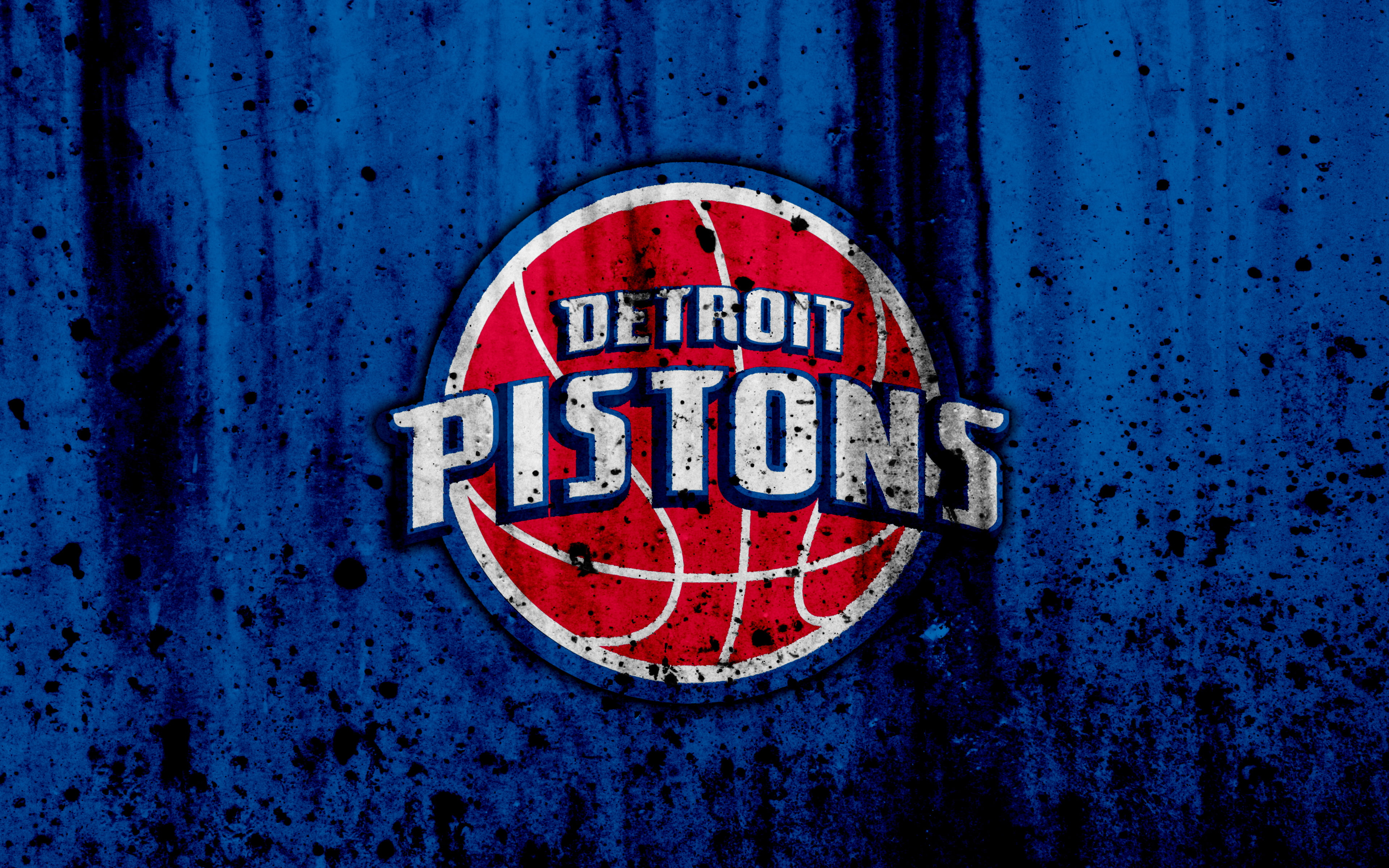 NBA, Basketball, Logo, Detroit Pistons, 4K, HD Wallpaper