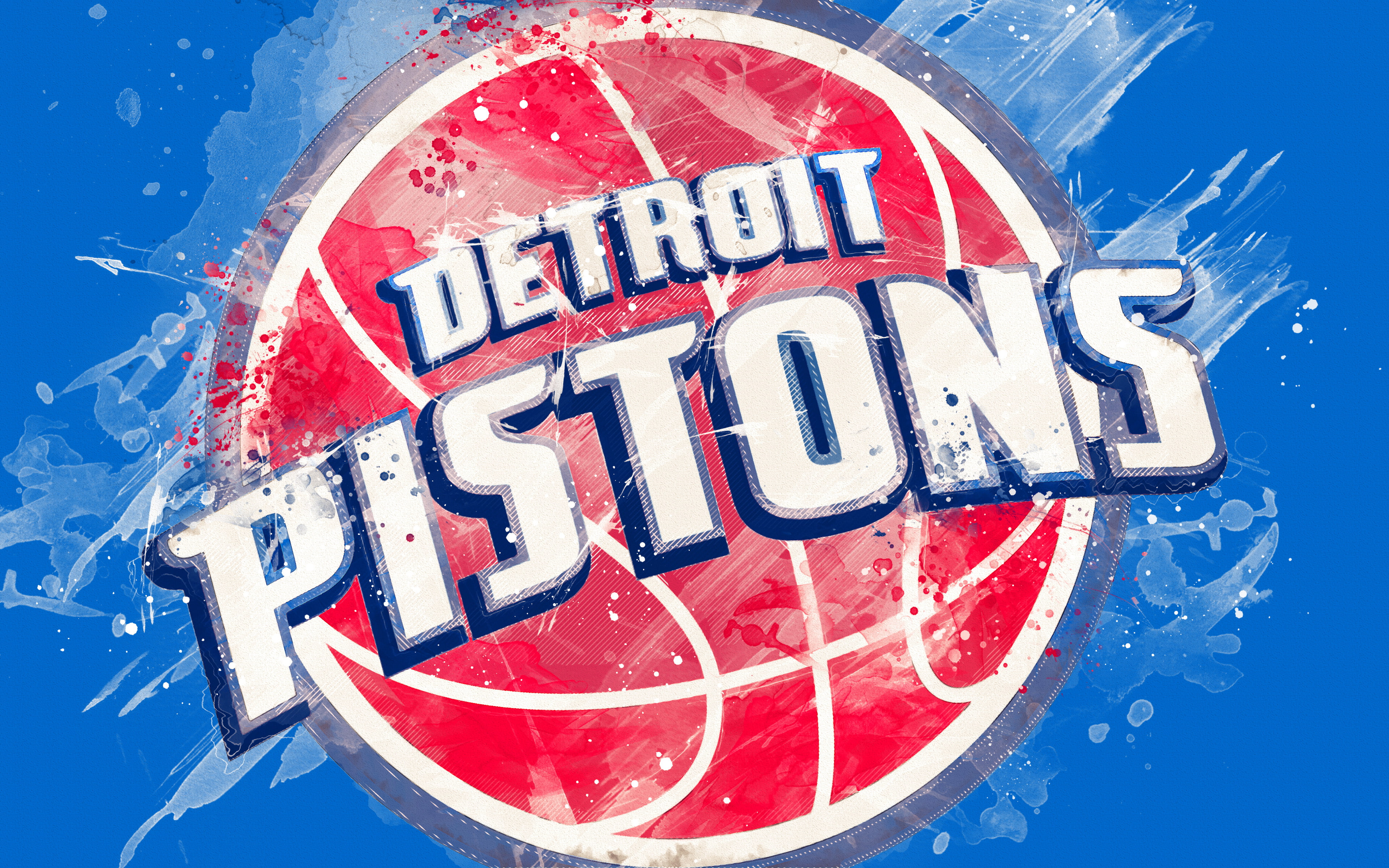 Detroit Pistons, Logo, 4K, Basketball, NBA, HD Wallpaper