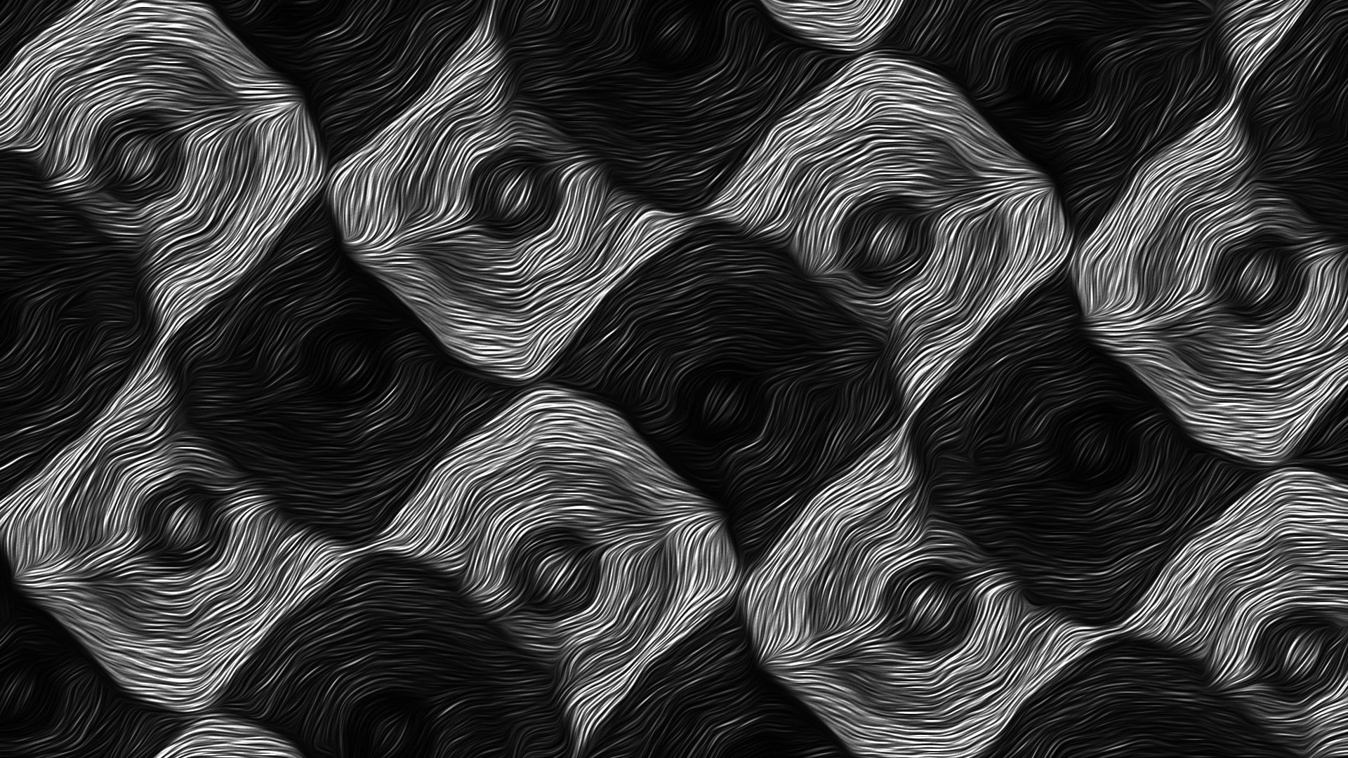 1080P, black white oil painting lines dark abstract monochrome, HD Wallpaper