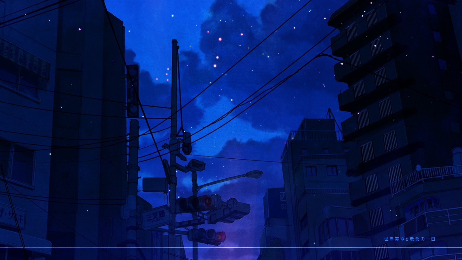 fuel and power generation, 1080P, low angle view, building, nature, anime, power supply, electricity, building exterior, wires, connection, architecture, HD Wallpaper