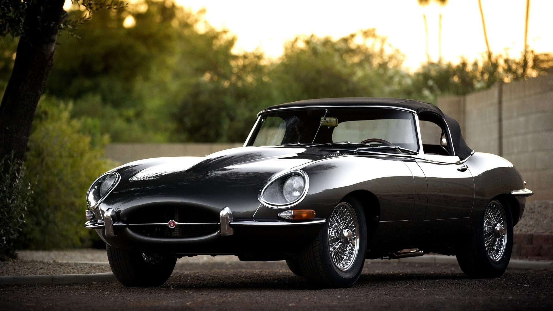 gray, Roadster, 1080P, e, E-Type, type, car, XK, jaguar, HD Wallpaper