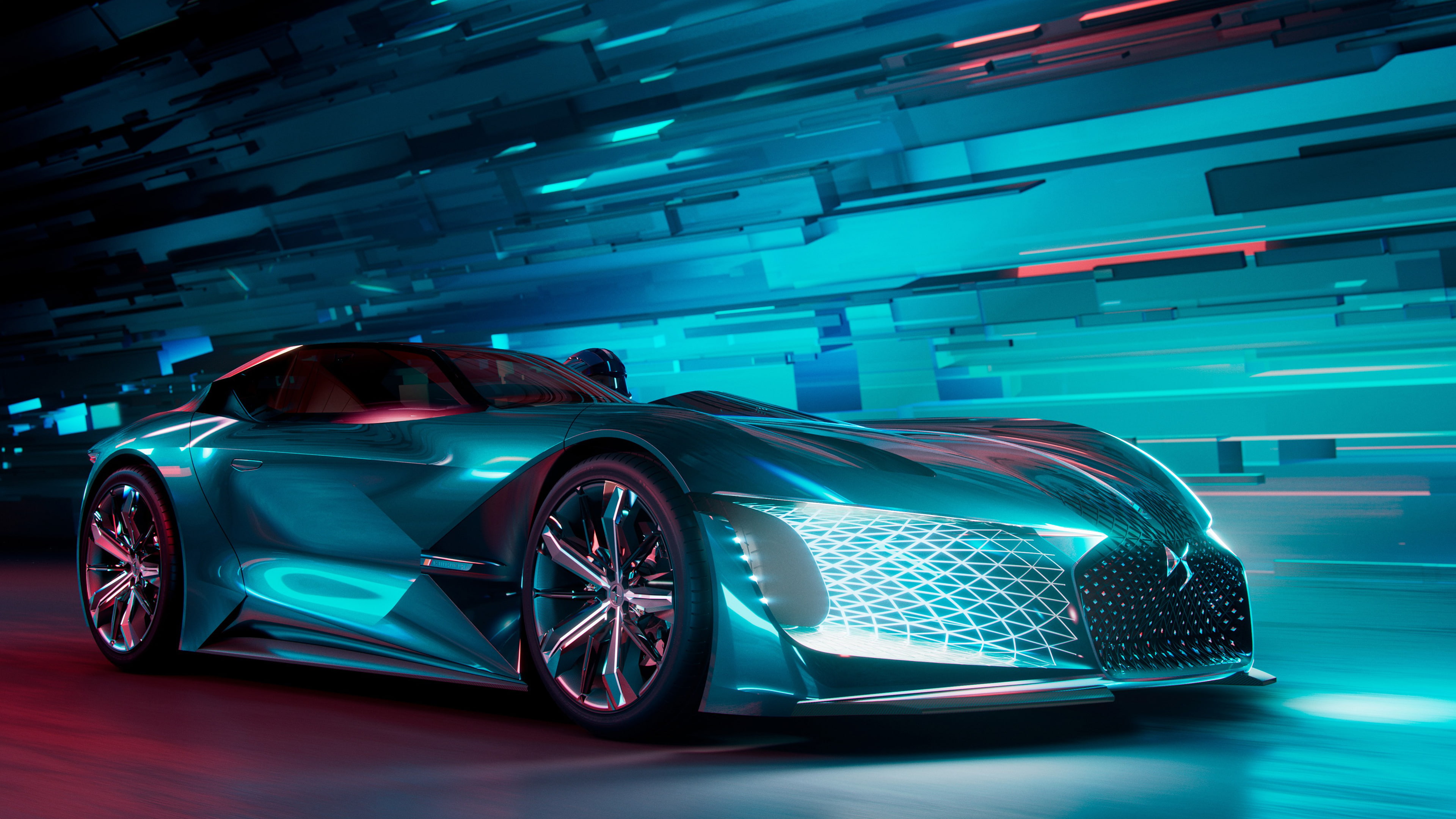 sports car, cyan, land vehicle, modern, shiny, headlight, chrome, 4K, car, architecture, night, no people, illuminated, outdoors, vehicle, wheel, transportation, HD Wallpaper