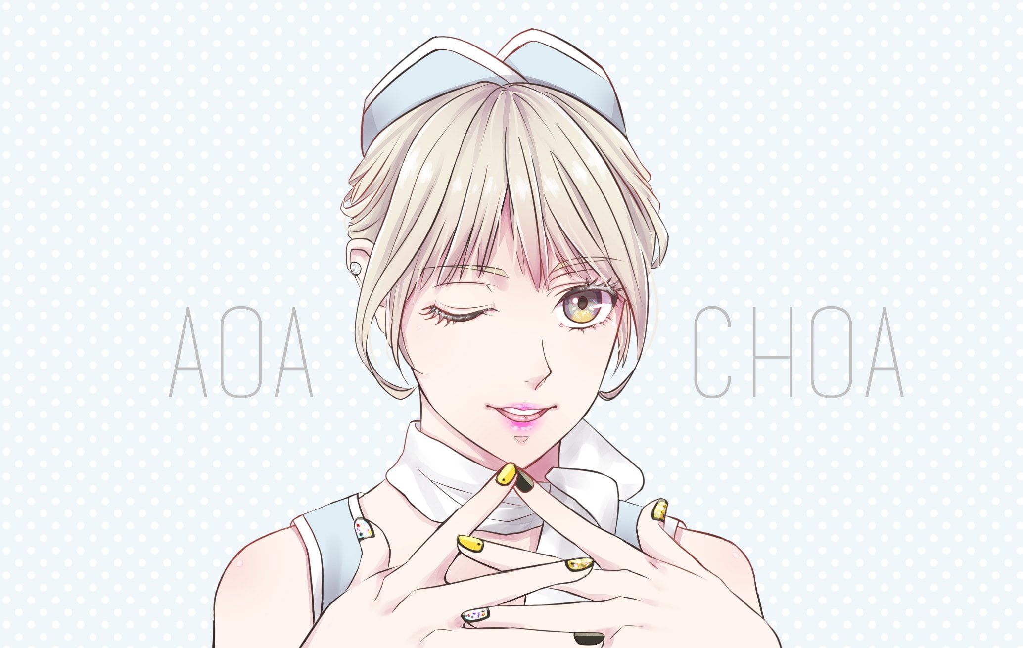 aoa, shoulder-less, (k-pop), choa, original, shirt, shoulders, 1080P, exposed, HD Wallpaper