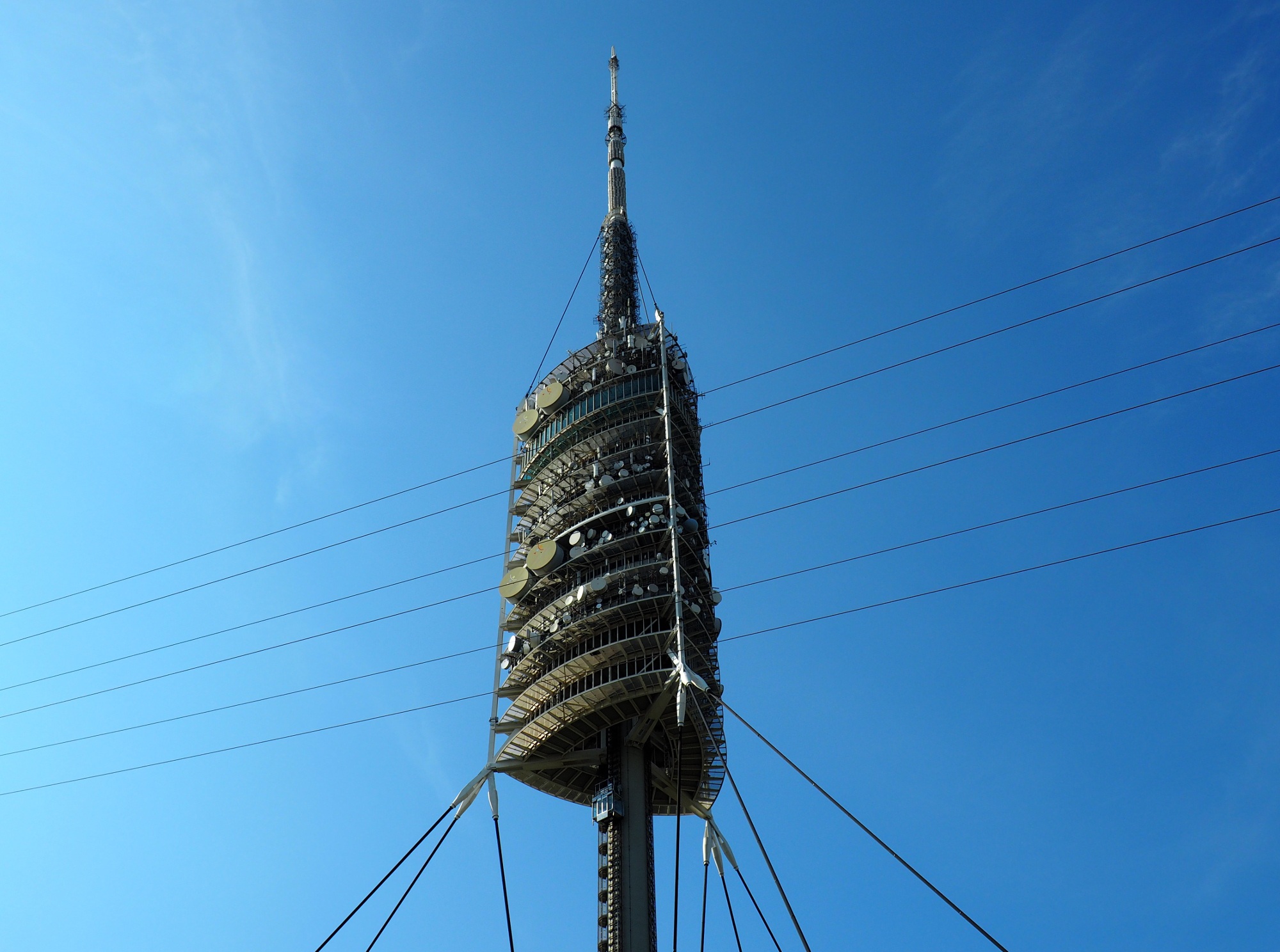 collserola, sky, tower, cable, built structure, electricity pylon, radio tower, skyscraper, catalonia, outdoors, no people, power supply, tibidabo, building exterior, HD Wallpaper