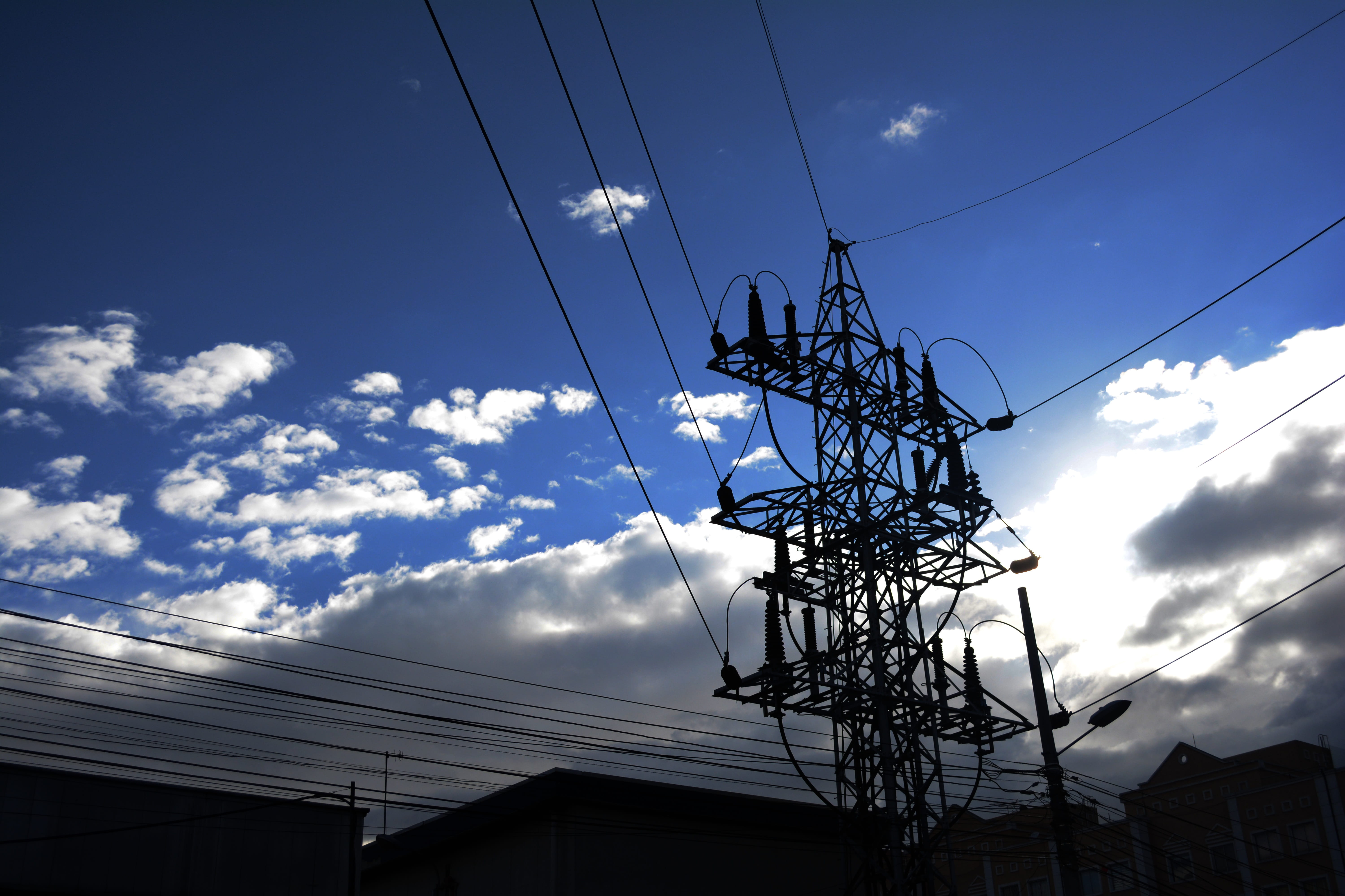 electrical supply, fuel and power generation, light, electrical equipment, transmission tower, architecture, energy, mast, outdoors, day, line, telephone line, HD Wallpaper