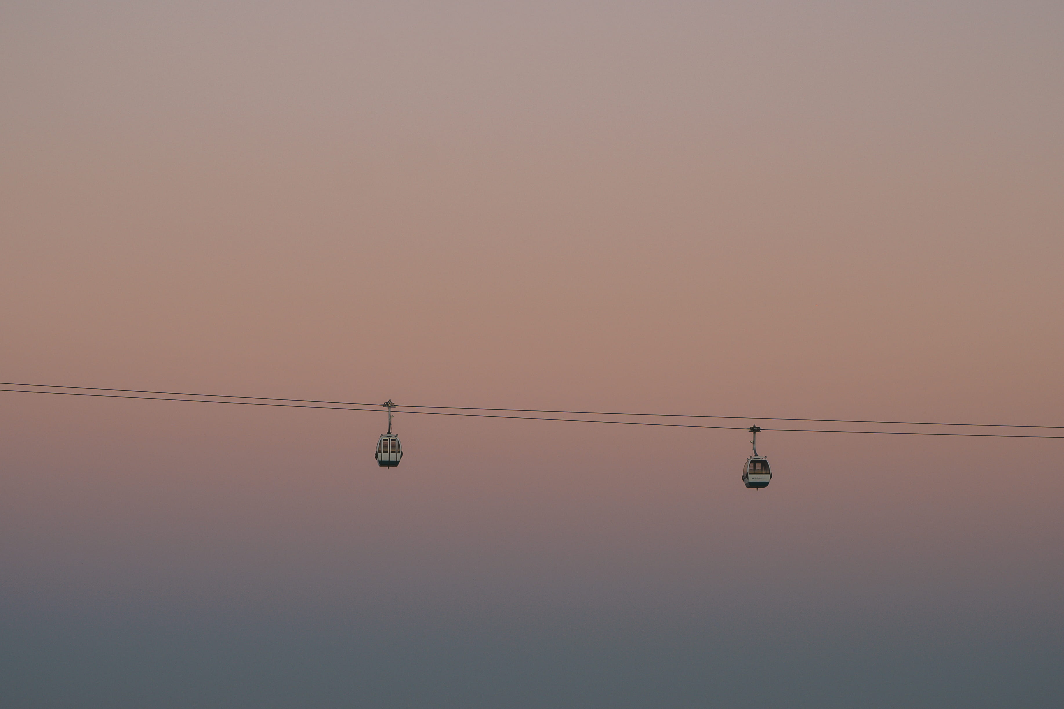 clear sky, connection, overhead cable car, gondola lift, minimal, lisboa, cable car, no people, power supply, low angle view, beauty in nature, hanging, HD Wallpaper