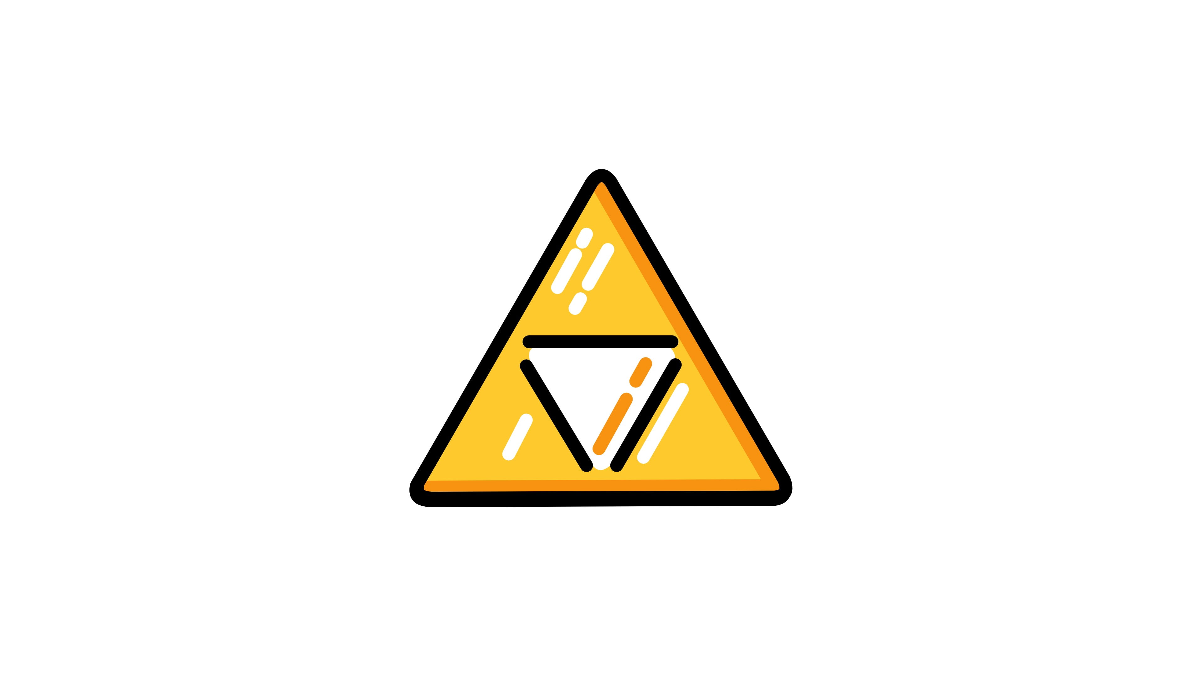 information sign, 4K, cut out, geometric shape, yellow, no people, black color, the legend of zelda, security, warning symbol, high voltage sign, warning sign, HD Wallpaper