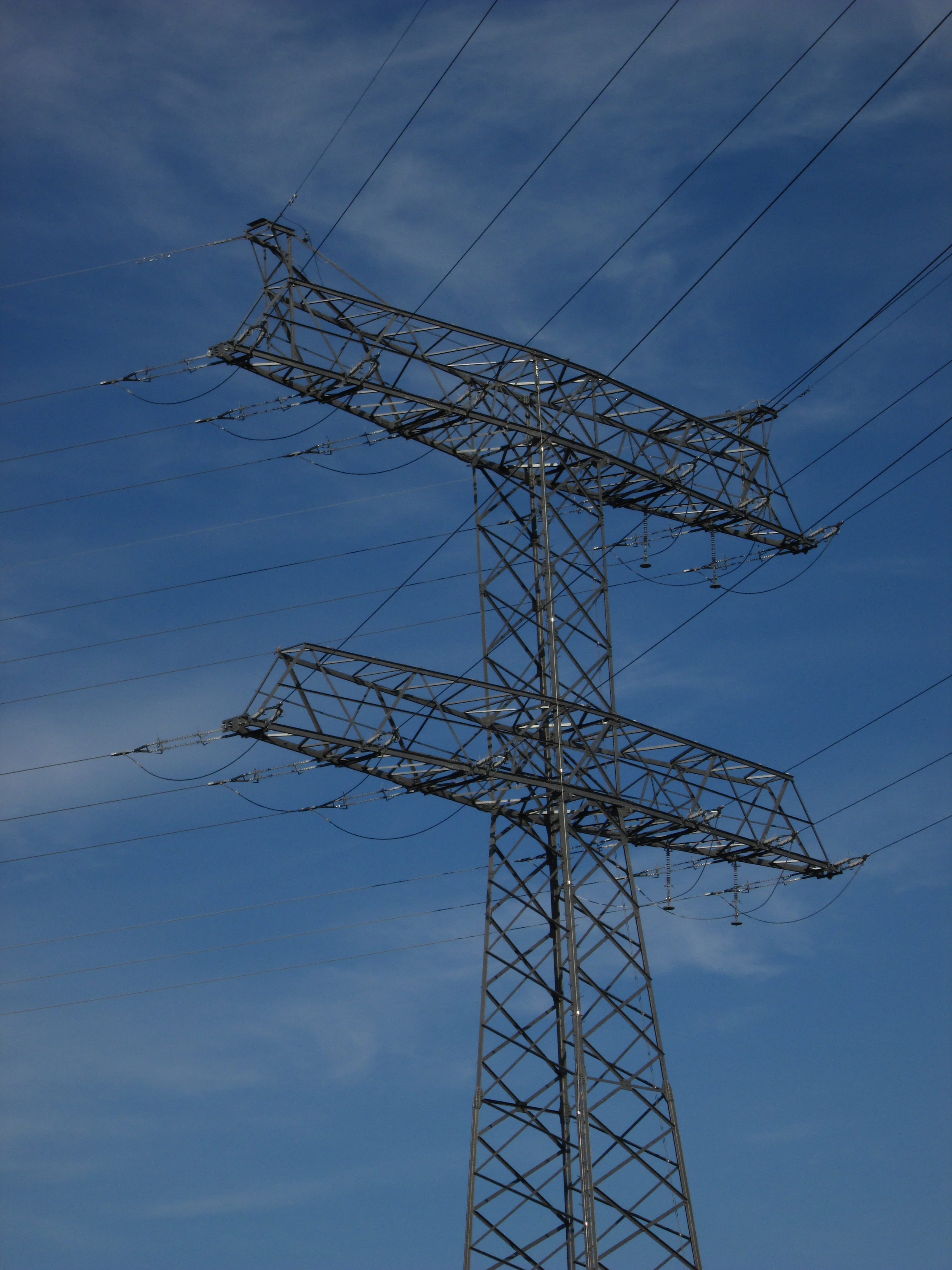 power, sky, outdoors, metal, fuel and Power Generation, tall - high, cable, technology, steel, energy, day, connection, power cable, complexity, electricity, Phone HD Wallpaper