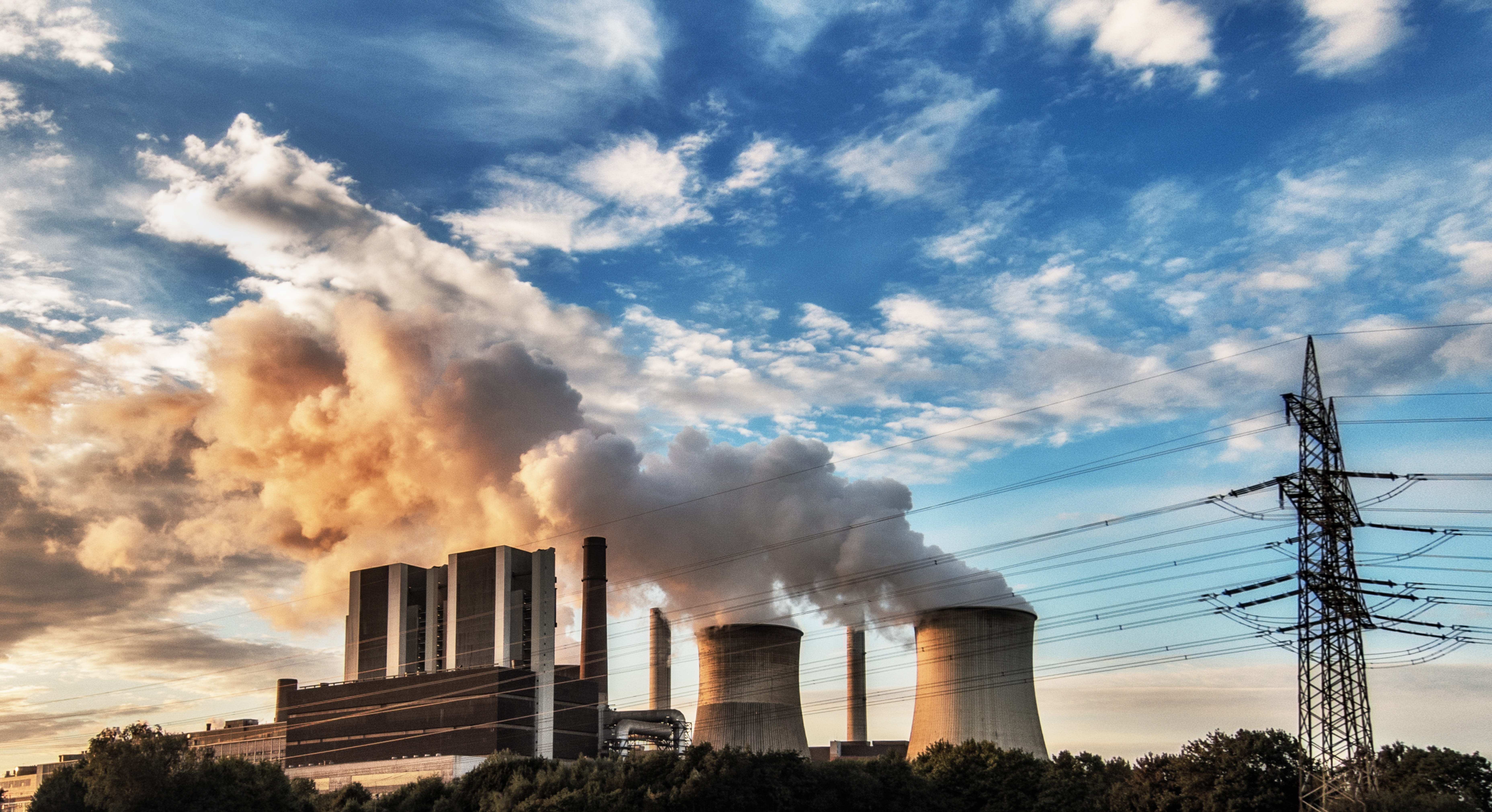low angle view, environment, building exterior, outdoors, Energy, electricity, environmental issues, air pollution, orange, power generators, high voltage, HD Wallpaper