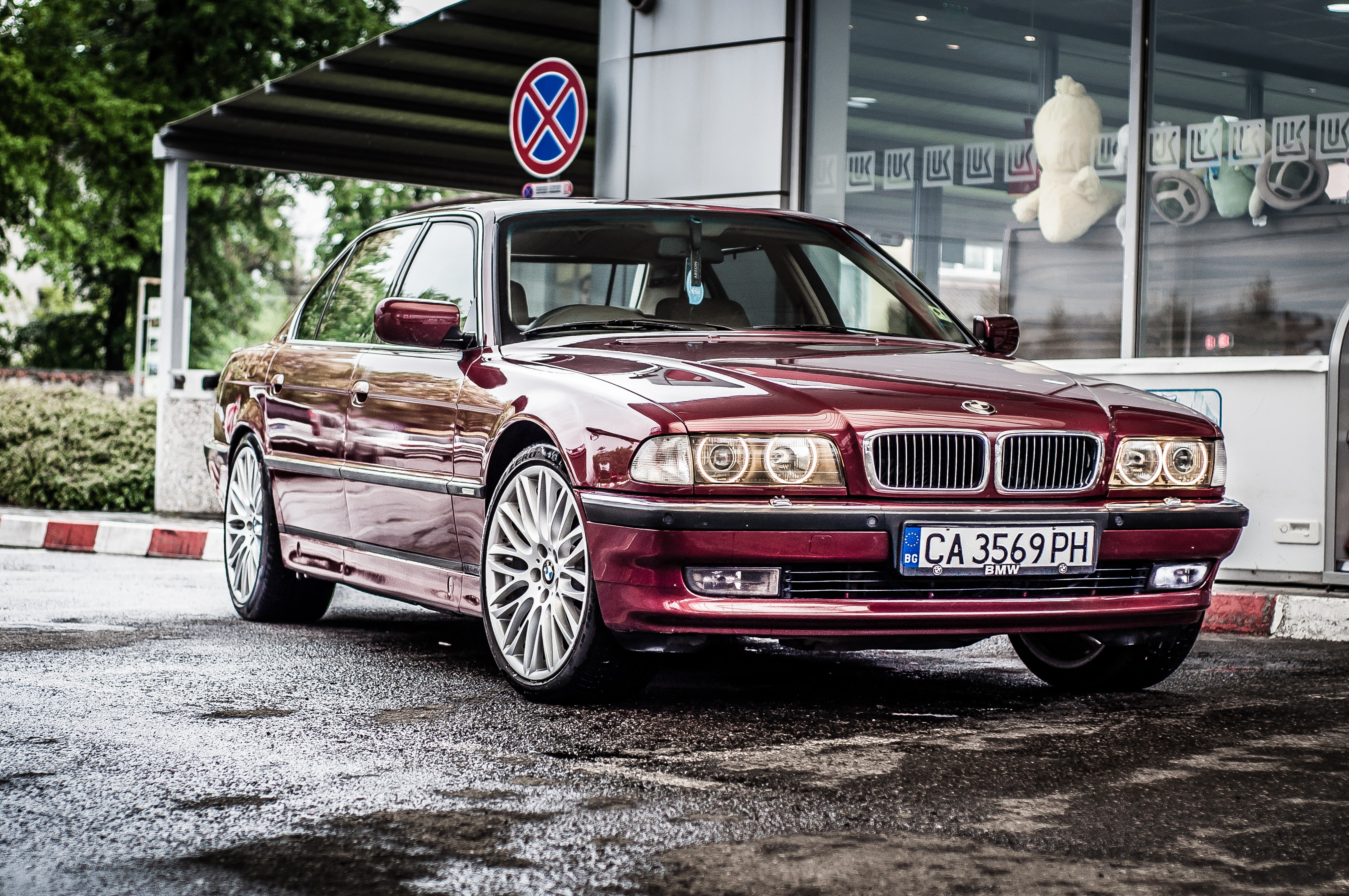 E38, e, BMW, sedan, 750li, red, 4K, Boomer, HD Wallpaper