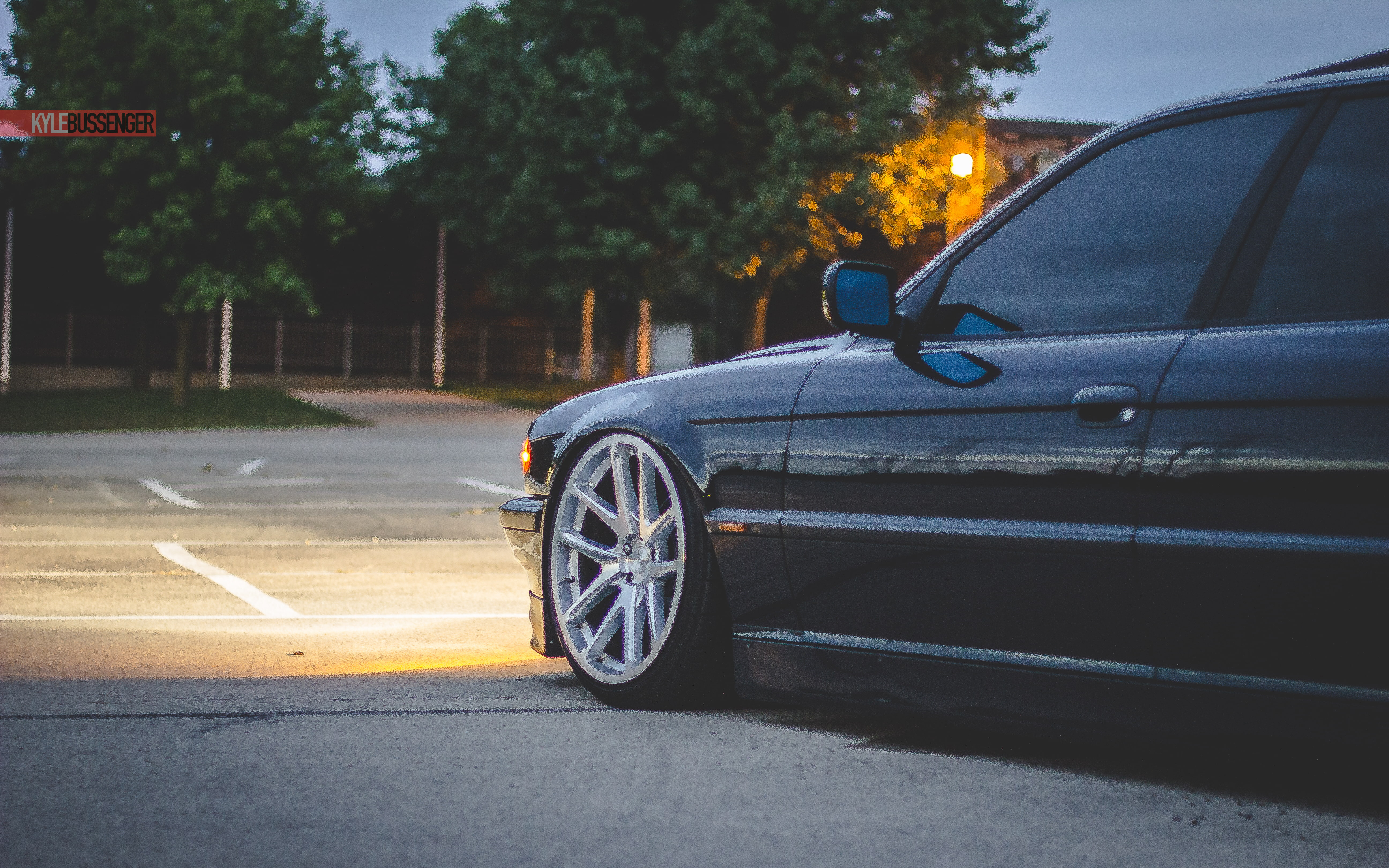 Stance, on the move, BMW, black, road, 5K, marking, vehicle, wheel, plant, road marking, transportation, tuning, 740iL, day, city, motor vehicle, sign, HD Wallpaper