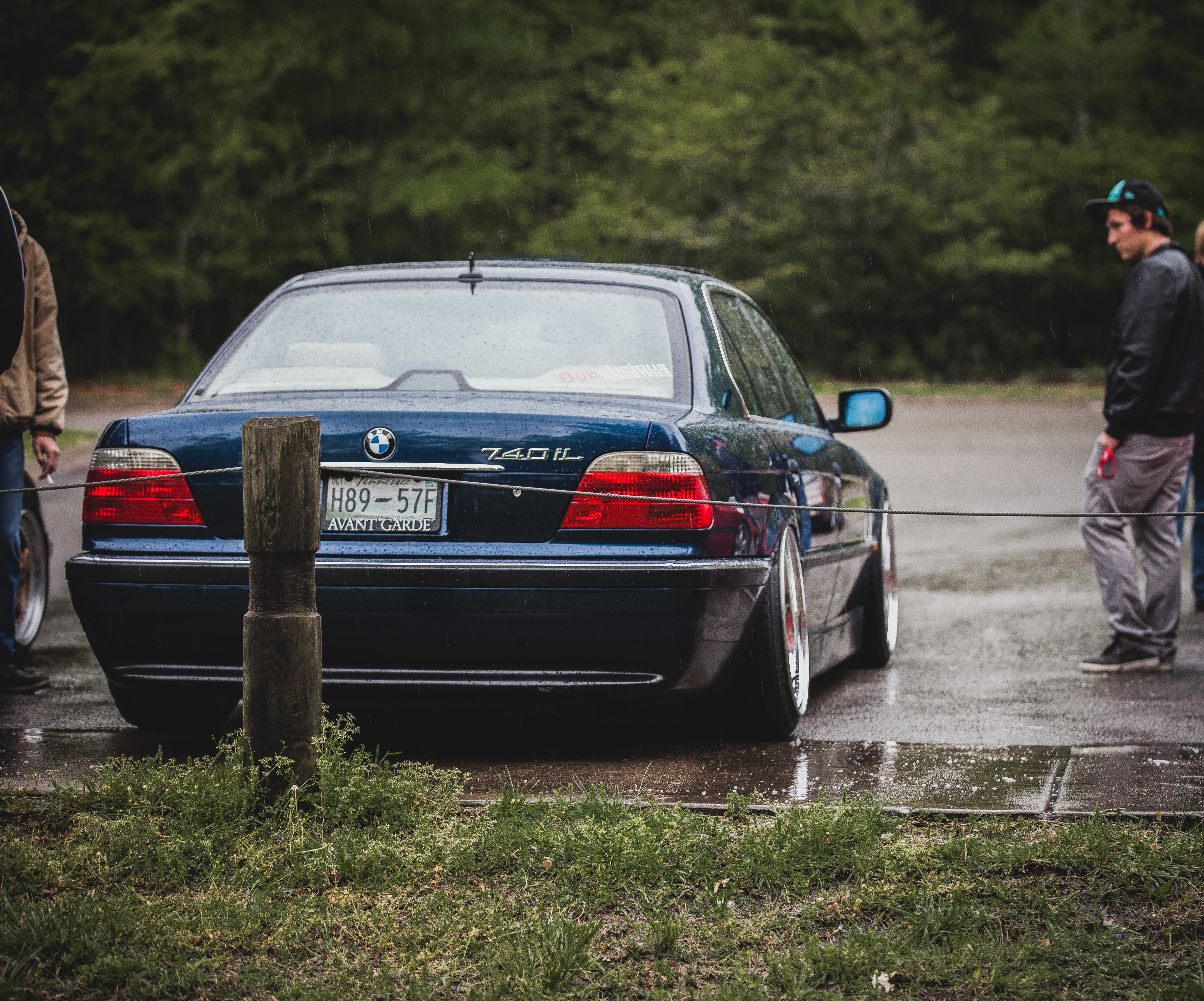 one person, people, nature, plant, lifestyles, Boomer, holding, full length, car, damaged, land Vehicle, bmw 740iL, road, old, editorial, city, tree, street, HD Wallpaper
