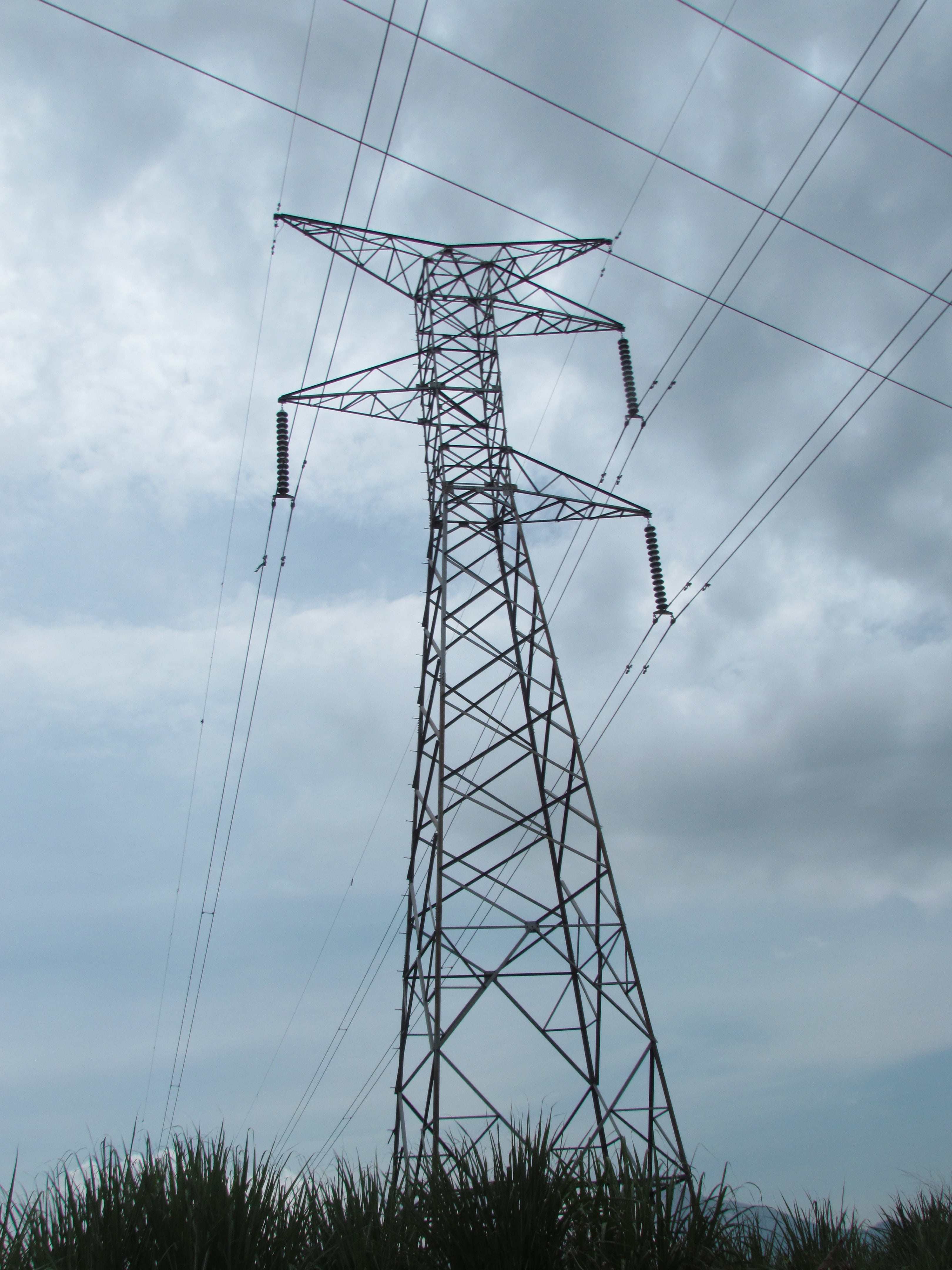 electricity pylon, power supply, technology, danger, sky, lying, plant, hv, power line, metal, supply, field, connection, outdoors, electrical equipment, Phone HD Wallpaper