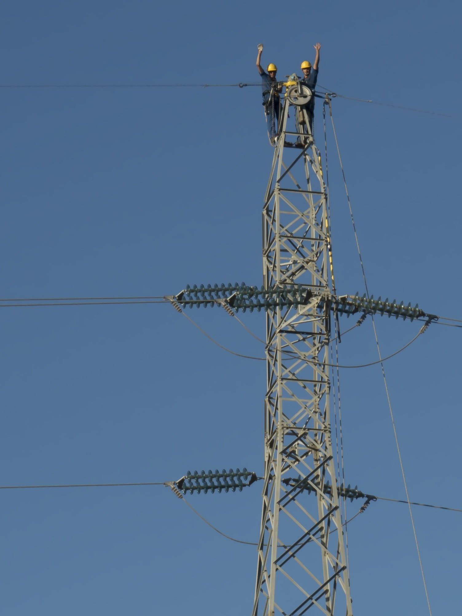 nature, industry, power supply, tall - high, 1080P, complexity, clear sky, electrical equipment, metal, electricity, steel, built structure, risk, electricians, Phone HD Wallpaper