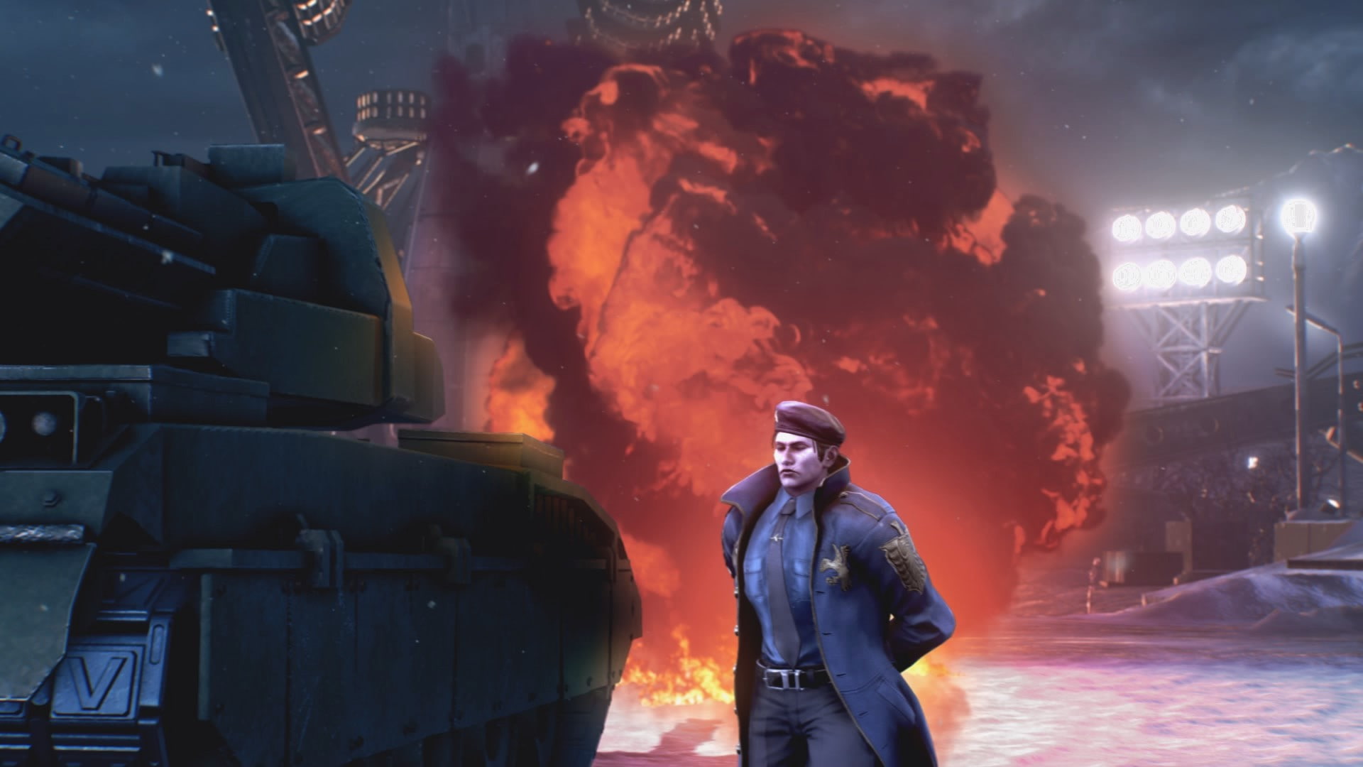 real people, occupation, communication, burning, Dragunov, clothing, night, men, nature, three quarter length, standing, waist up, tekken 7, smoke - physical structure, HD Wallpaper