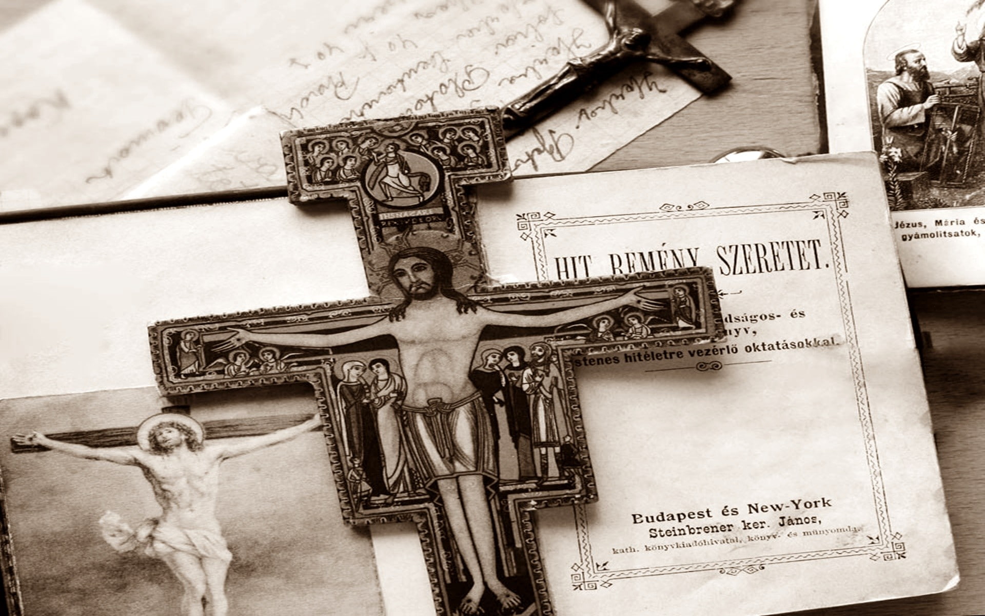cross, statue, Hungarian, sculpture, architecture, spirituality, history, human representation, 1080P, text, Jesus Christ, Christianity, carving, belief, HD Wallpaper