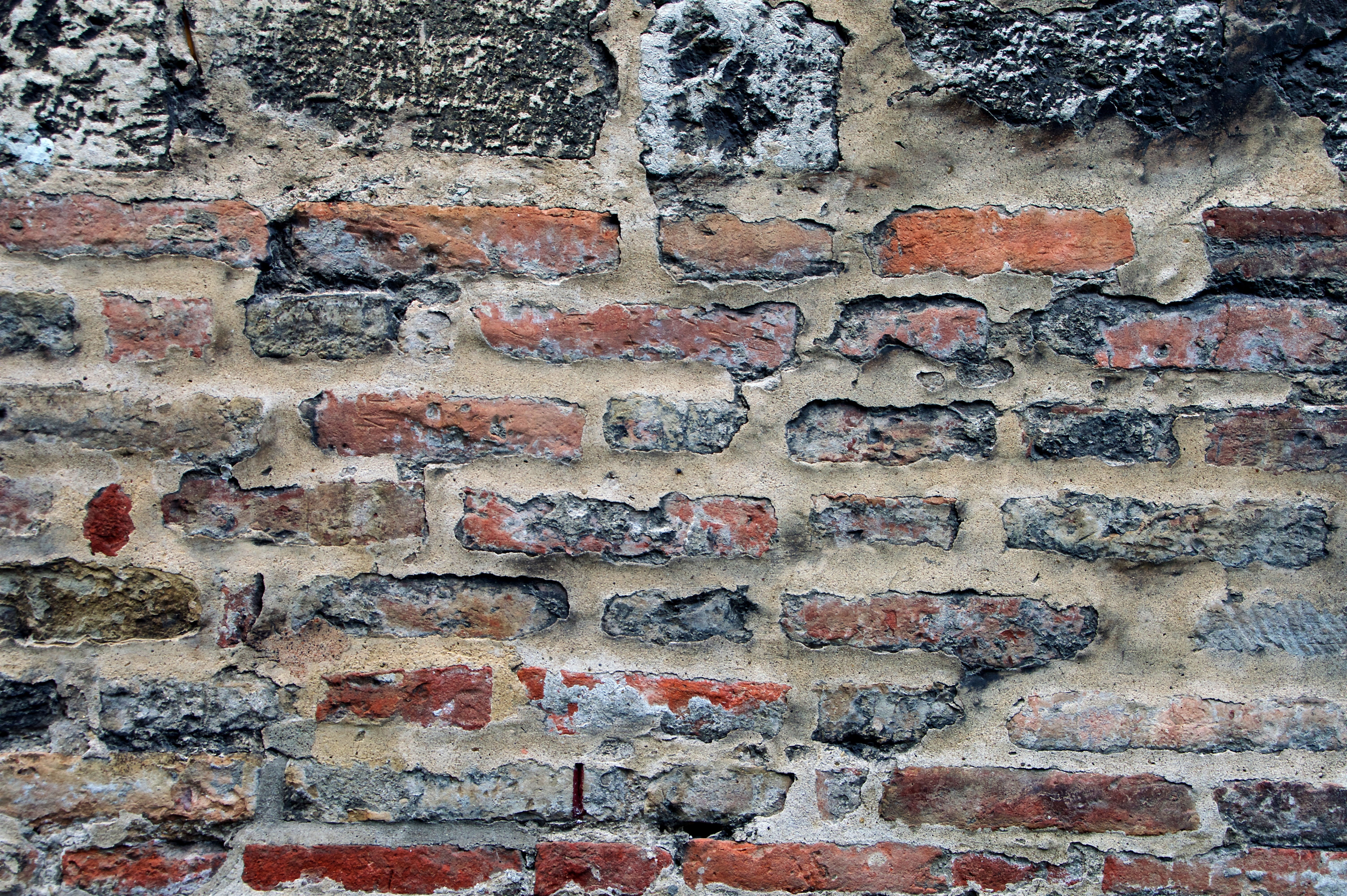 pattern, brick wall, deterioration, germany, brick, textured, evangelical church, ulm cathedral, spire, building exterior, damaged, wall, ulm, stone material, HD Wallpaper