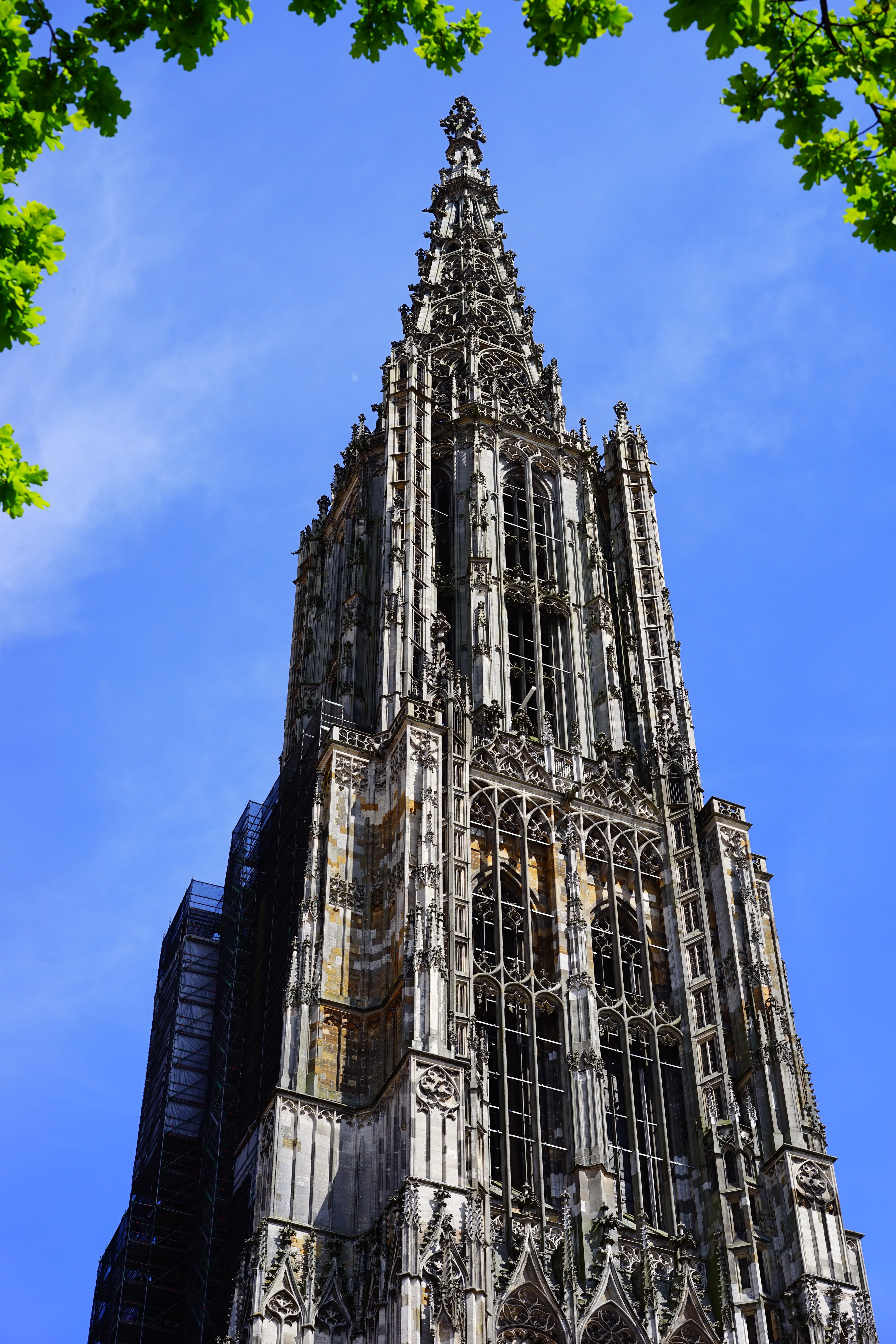 travel destinations, sandstone construction, gothic, place of worship, Ulm Cathedral, tall - high, spire, no people, architecture, sky high, places of interest, Phone HD Wallpaper