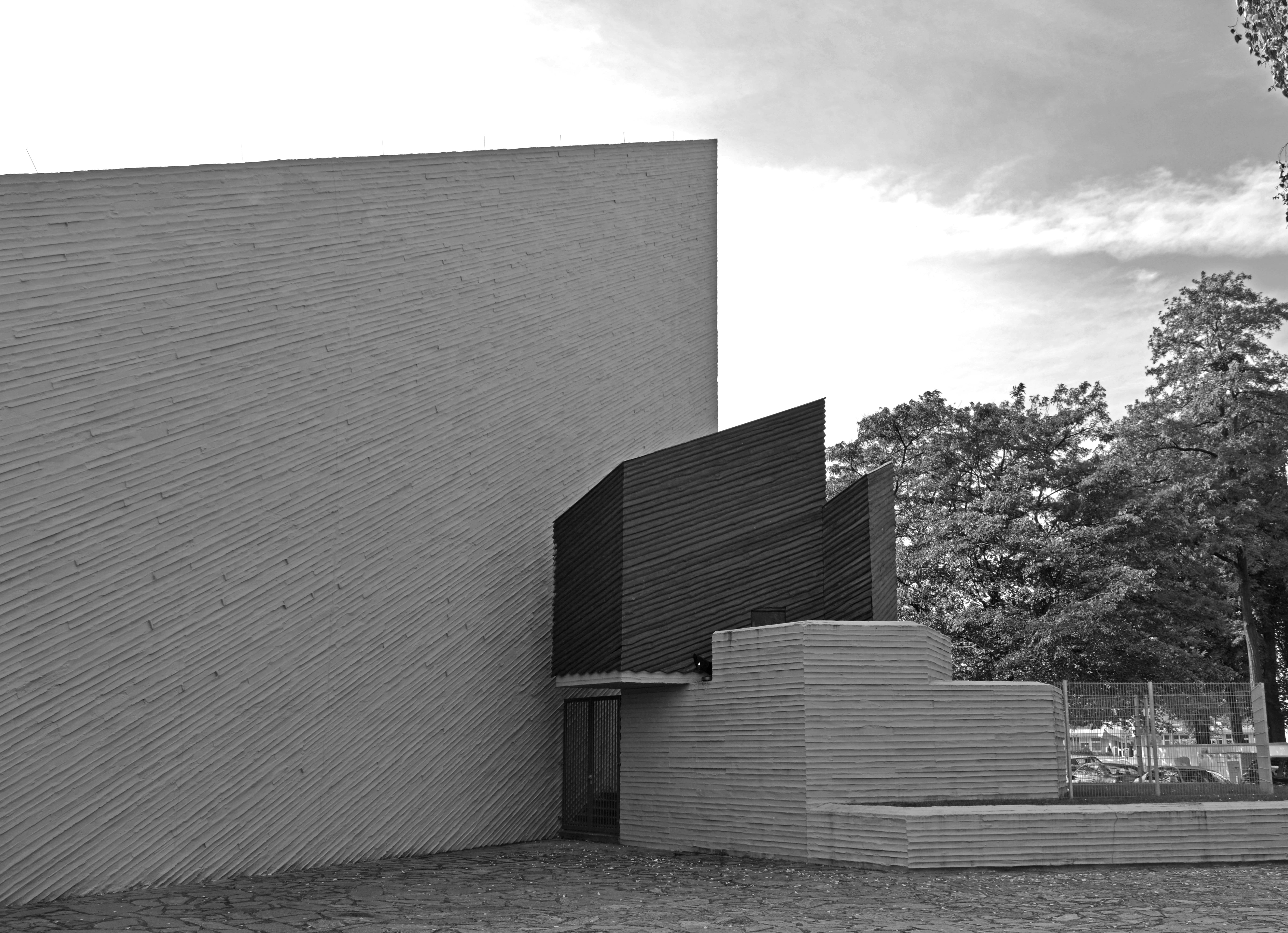 evangelical lutheran, church building, monument, gray, sunlight, building exterior, low angle view, church, day, architecture, concrete, wall, built structure, HD Wallpaper