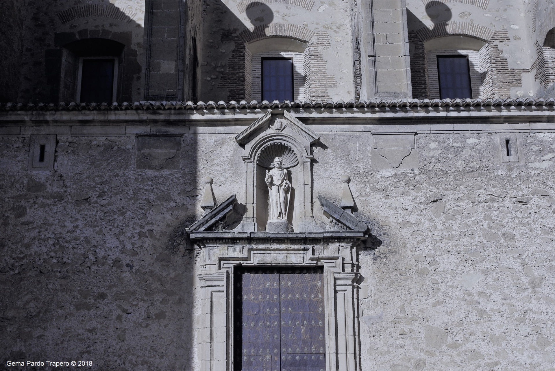 Albacete, Architecture, Religious, 1080P, Statue, Spain, Black and White, Church, HD Wallpaper
