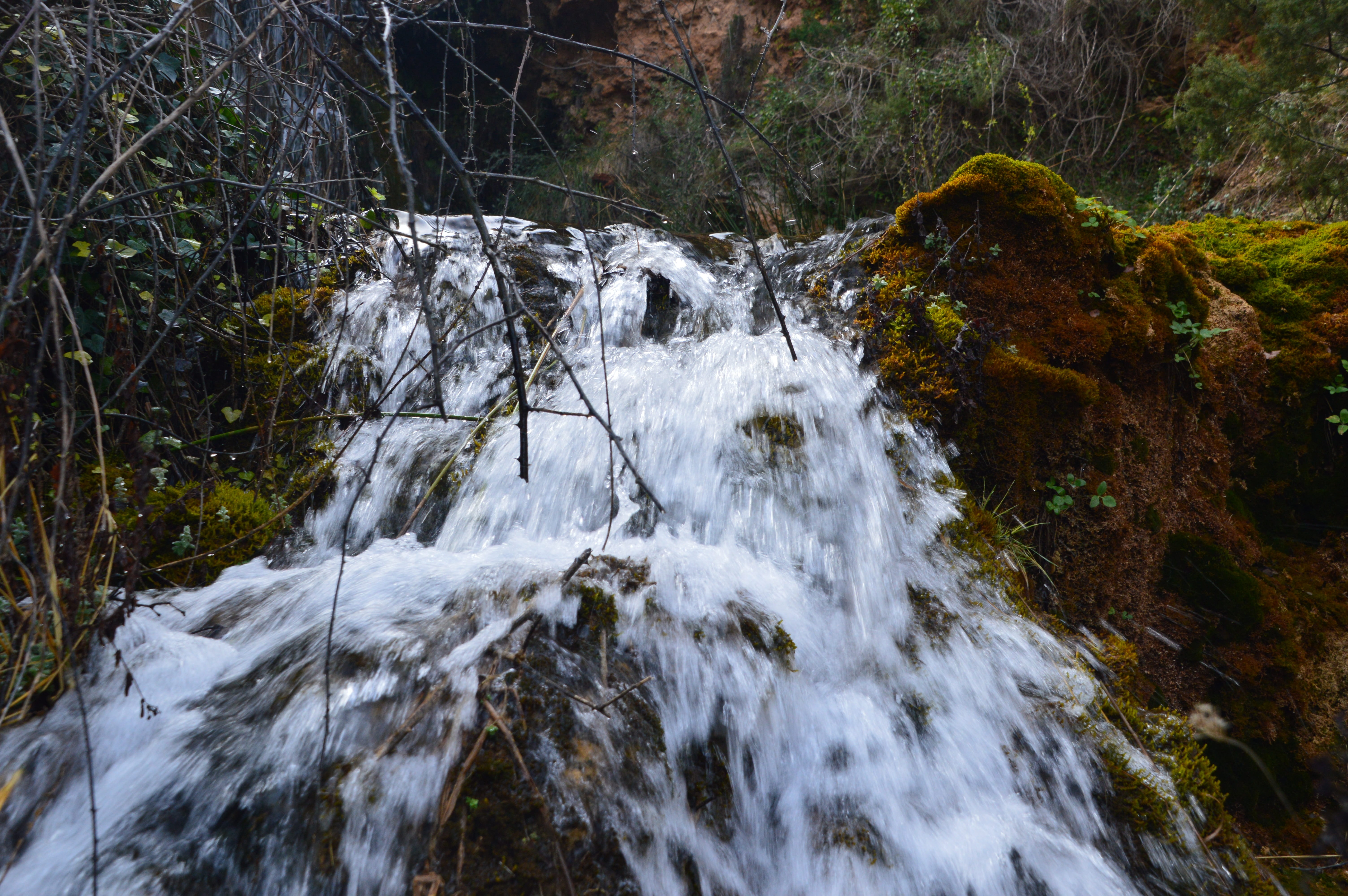 day, 5K, beauty in nature, land, forest, blurred motion, plant, flowing water, sierra water, long exposure, motion, scenics - nature, tree, flowing, nature, HD Wallpaper