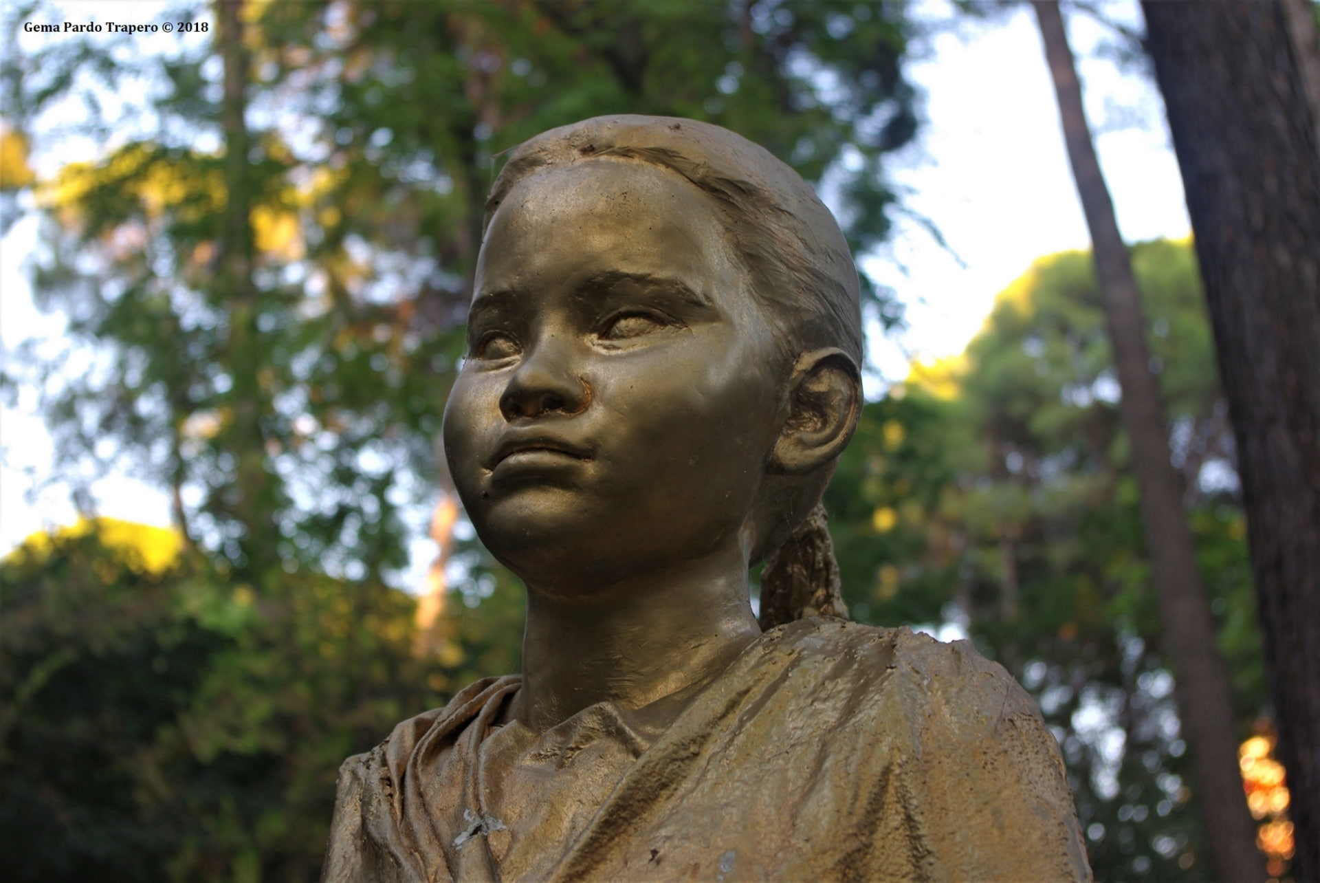 Girl, 1080P, Albacete, Statue, Spain, Park, Man Made, HD Wallpaper