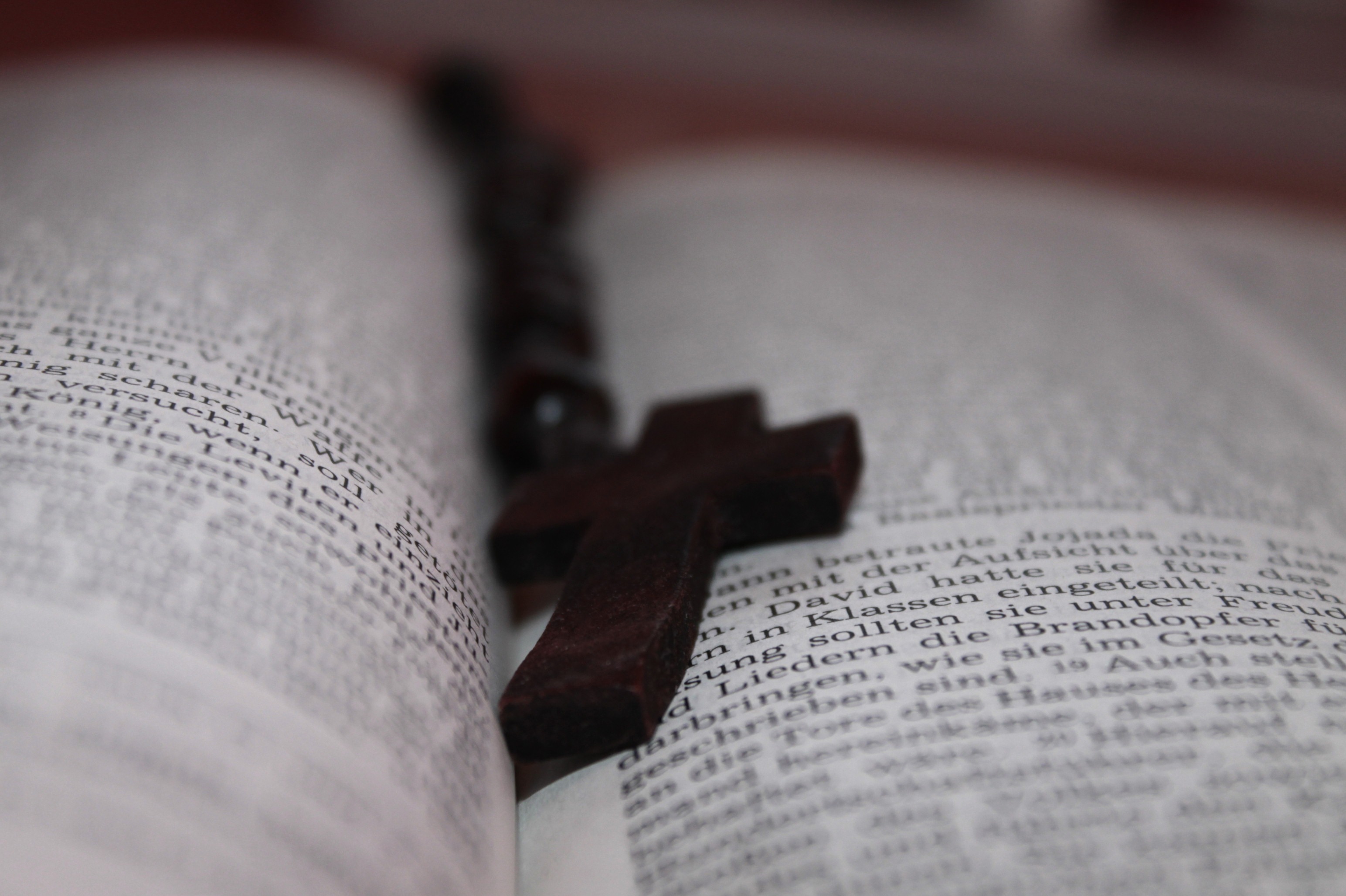 cross, publication, indoors, christian, page, rosary, selective focus, text, education, western script, paper, close-up, faith, communication, 2K, belief, HD Wallpaper