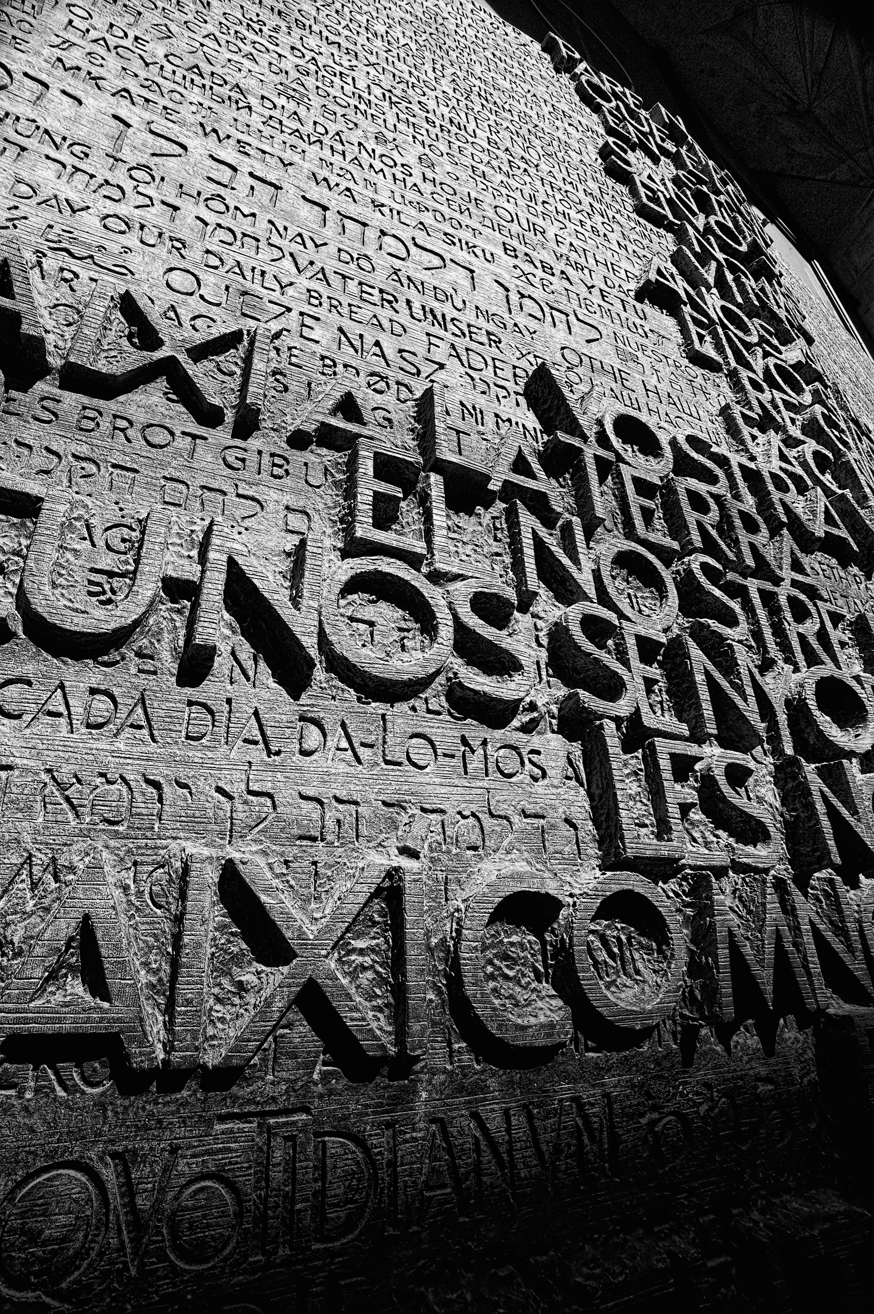 capital letter, close-up, message, history, low angle view, built structure, no people, creativity, our father door, sign, text, communication, day, art and craft, Phone HD Wallpaper