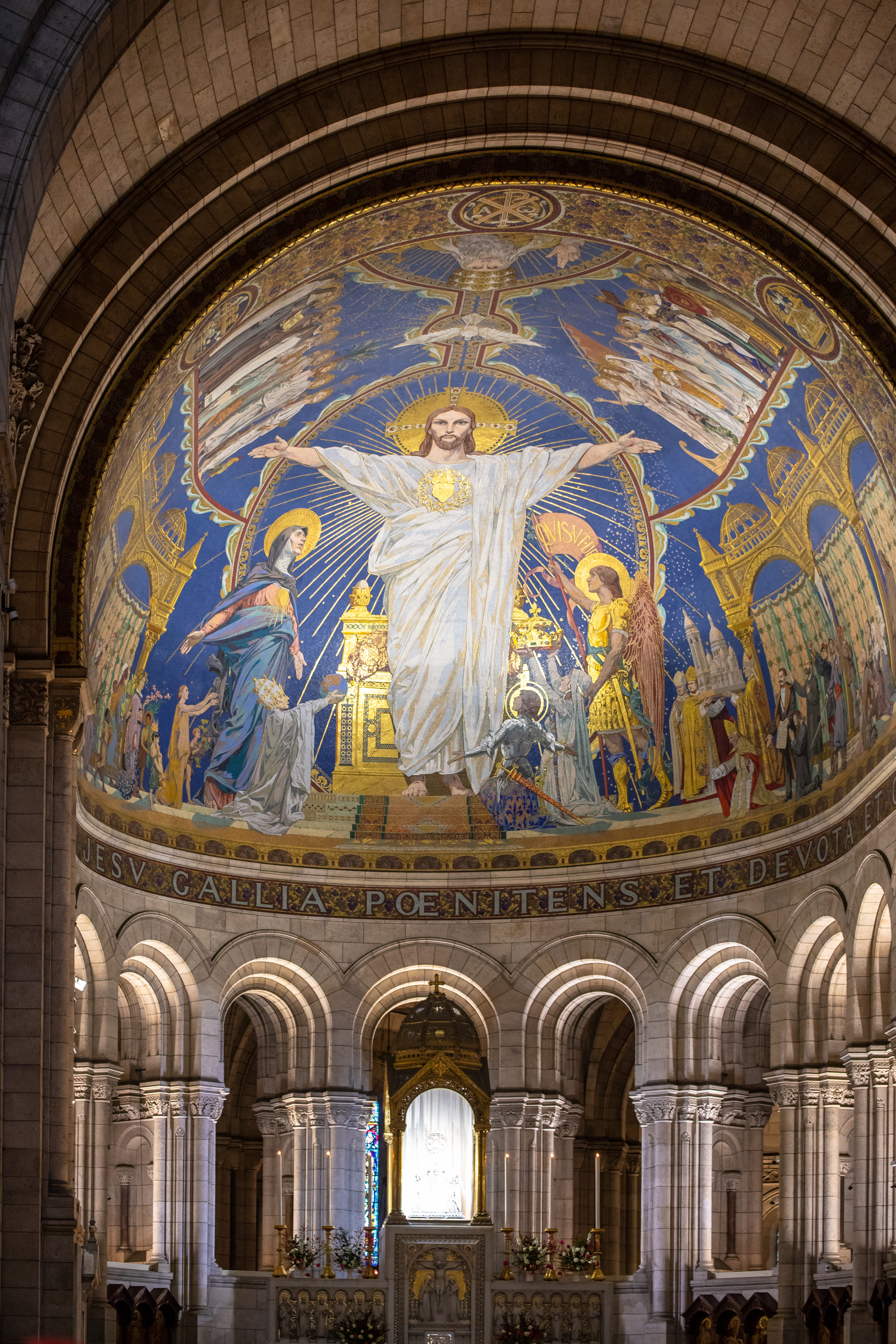 inside, paris, belief, altar, architectural column, no people, ornate, religion, travel destinations, church, basilica, spirituality, angel, strcuture, Phone HD Wallpaper