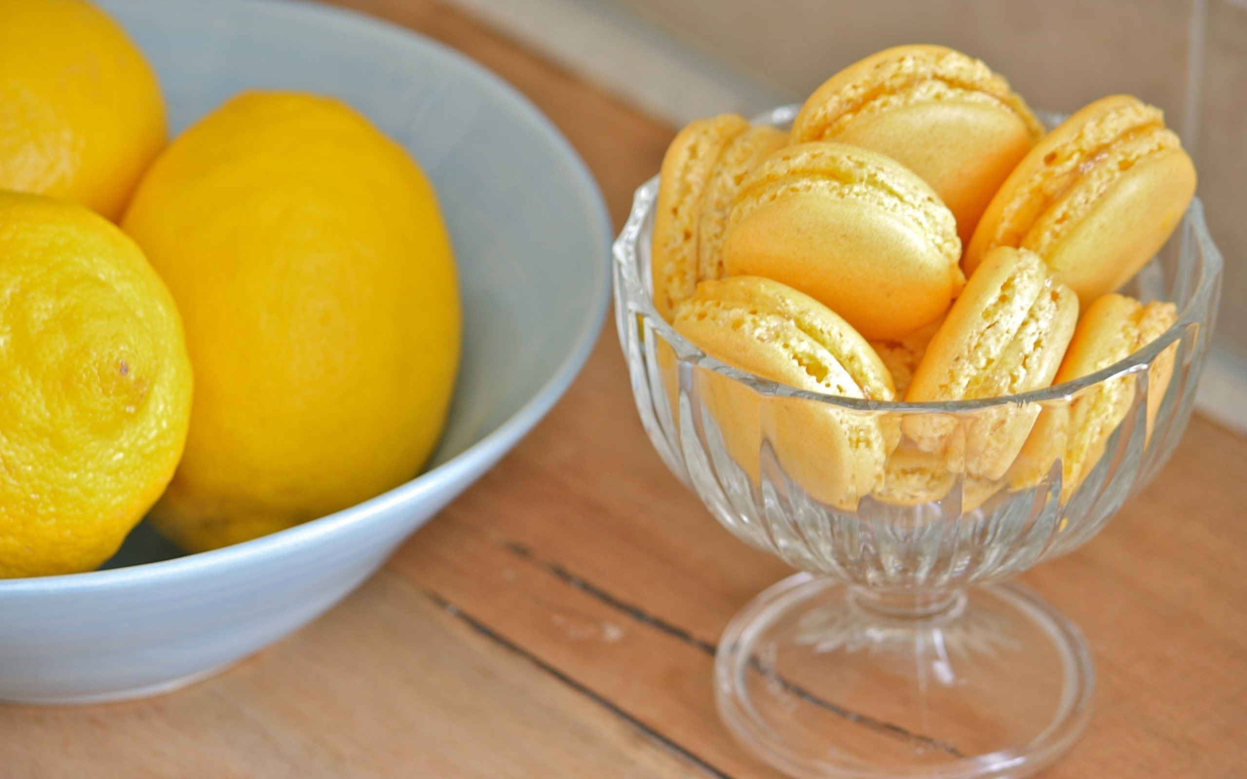 limoncello, 2K, lemon, clear, chalice, macarons, glass, HD Wallpaper