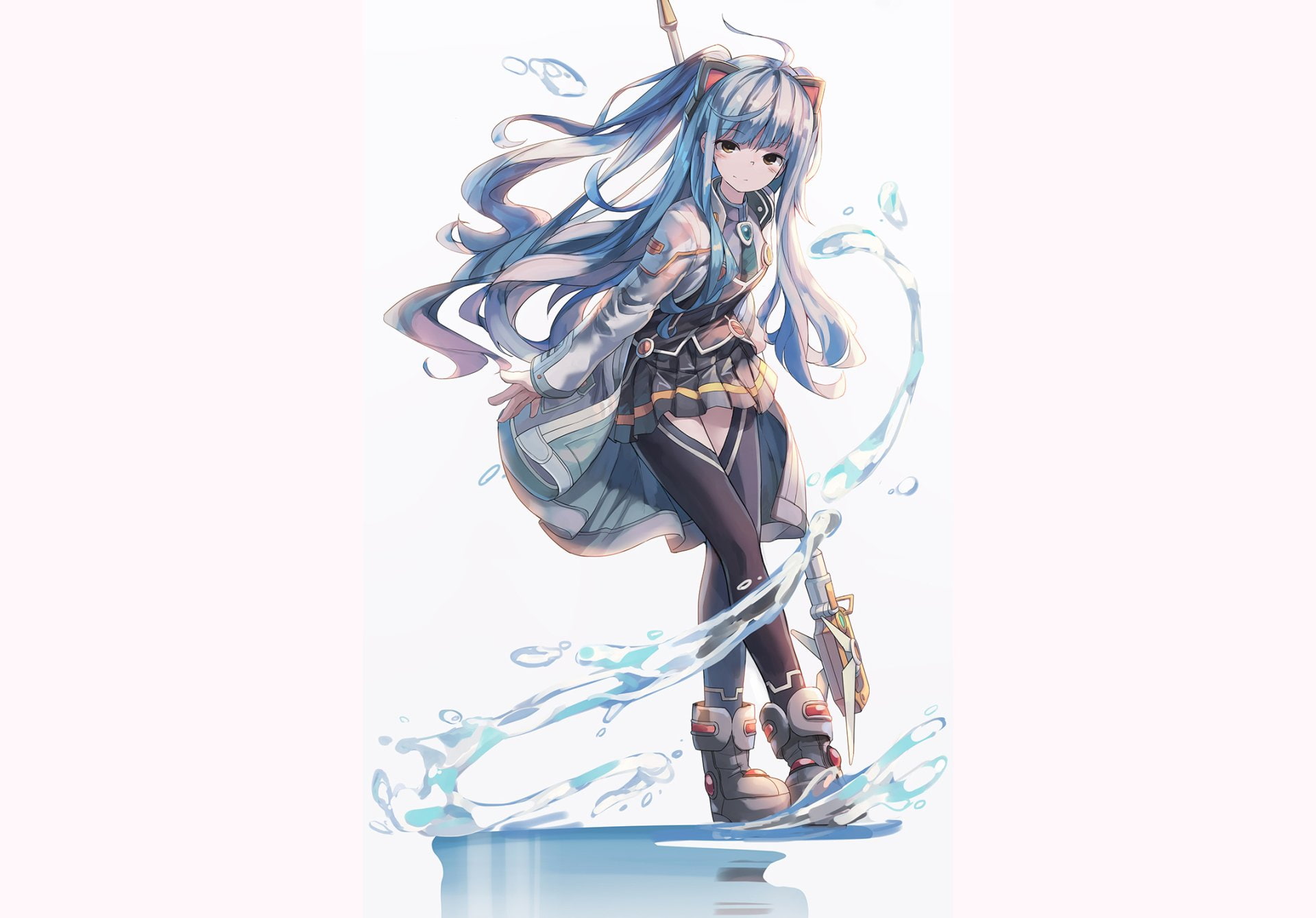 Anime, Blue Hair, 1080P, Zero No Kiseki, Long Hair, Girl, Tio Plato, HD Wallpaper