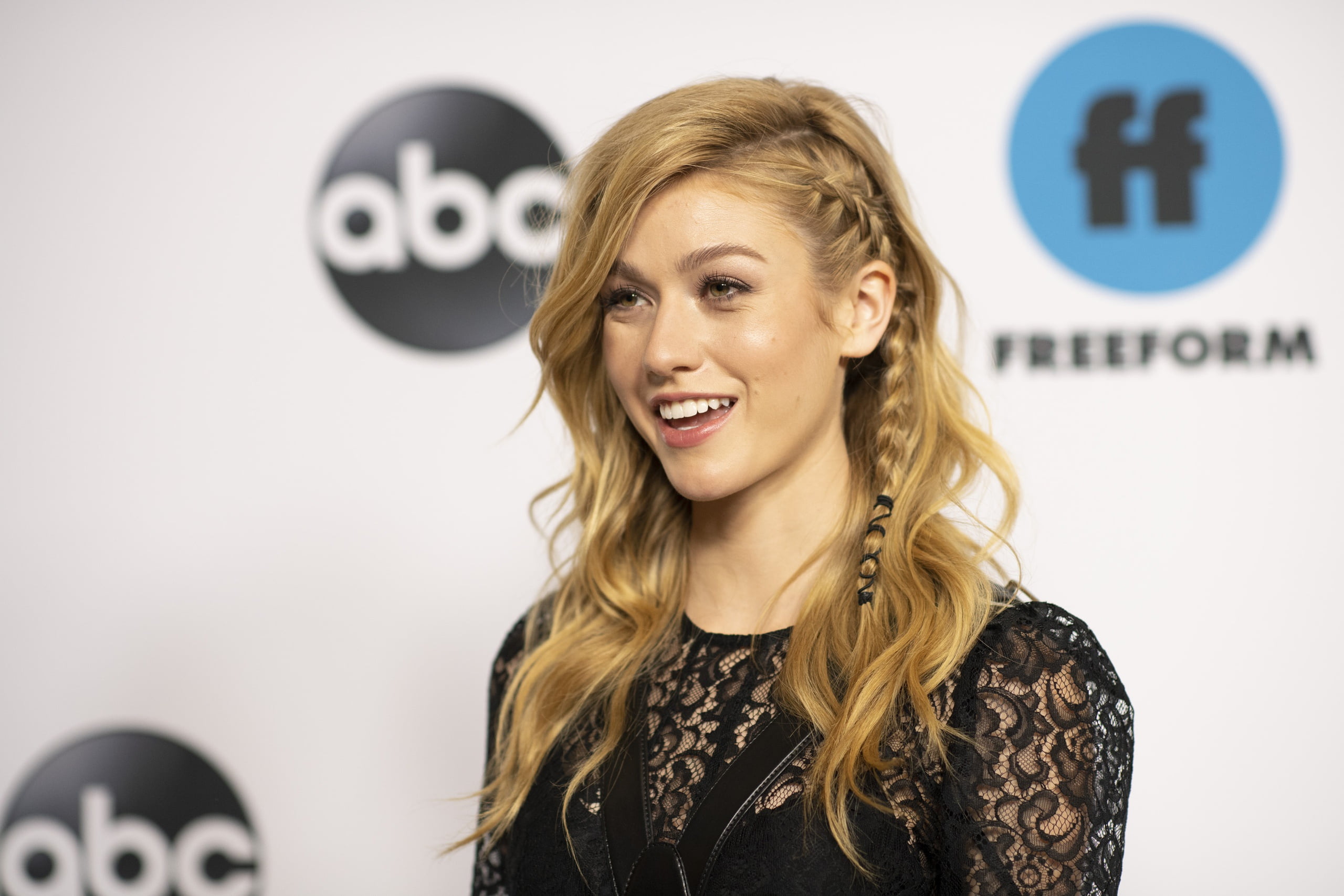 Blonde, Actress, Braid, Katherine McNamara, Actresses, Smile, 2K, American, HD Wallpaper