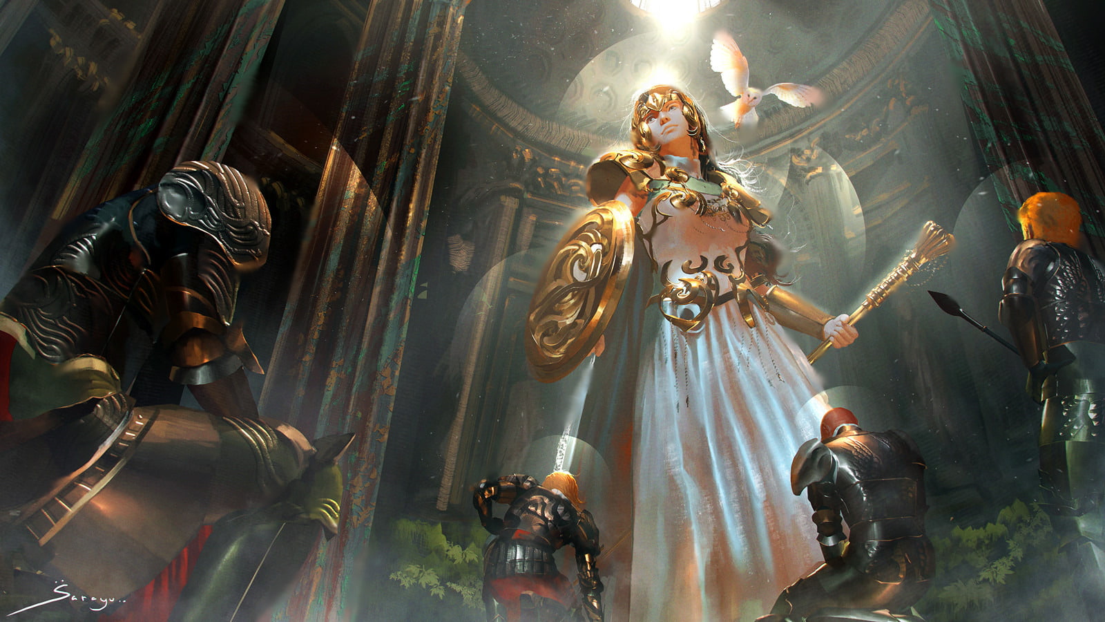 720P, Athena (Deity), Gods, Fantasy, Deity, HD Wallpaper