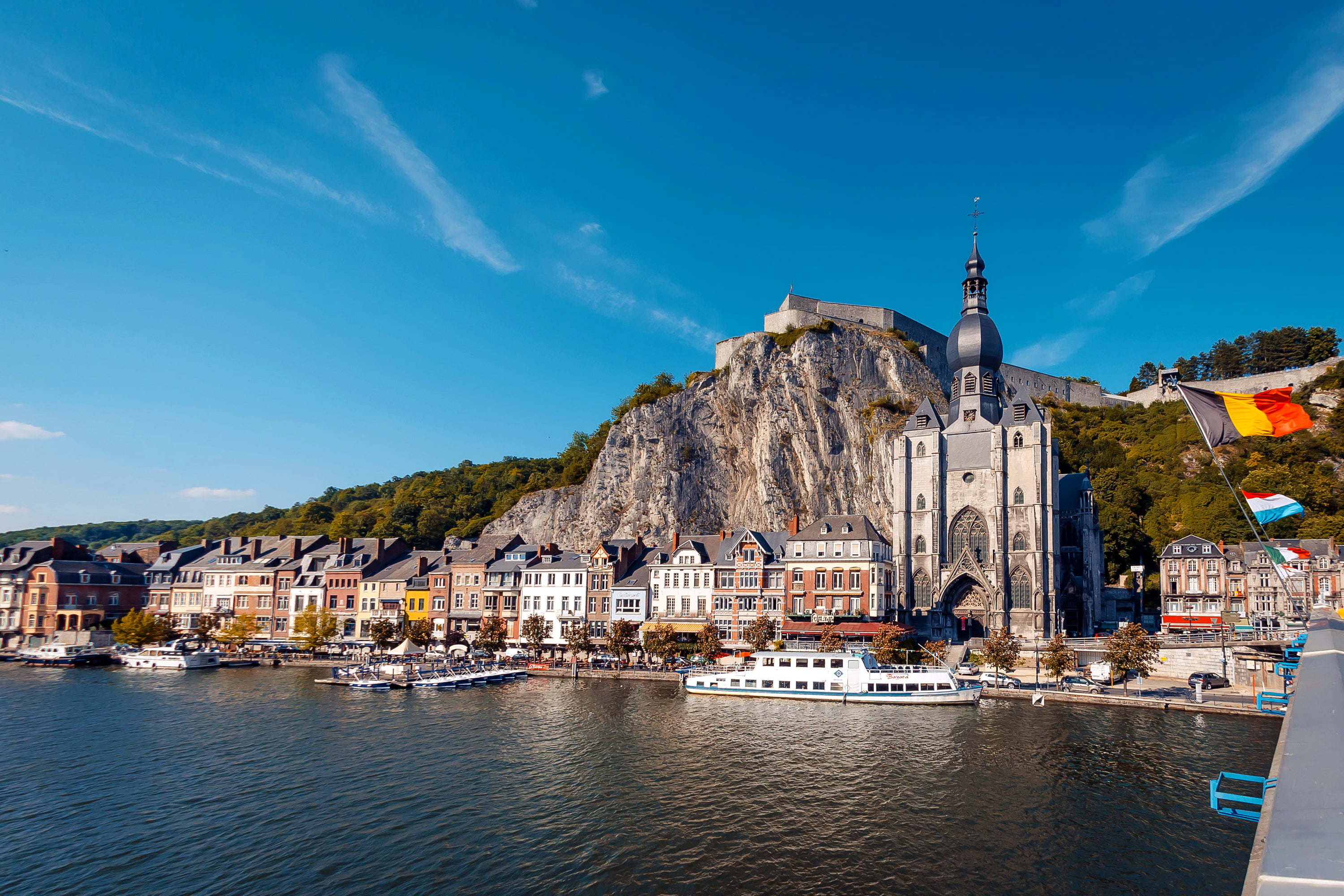 built structure, home, nature, Maas, water, religion, landscape, river, city, architecture, transportation, rocks, nautical vessel, promenade, spirituality, HD Wallpaper