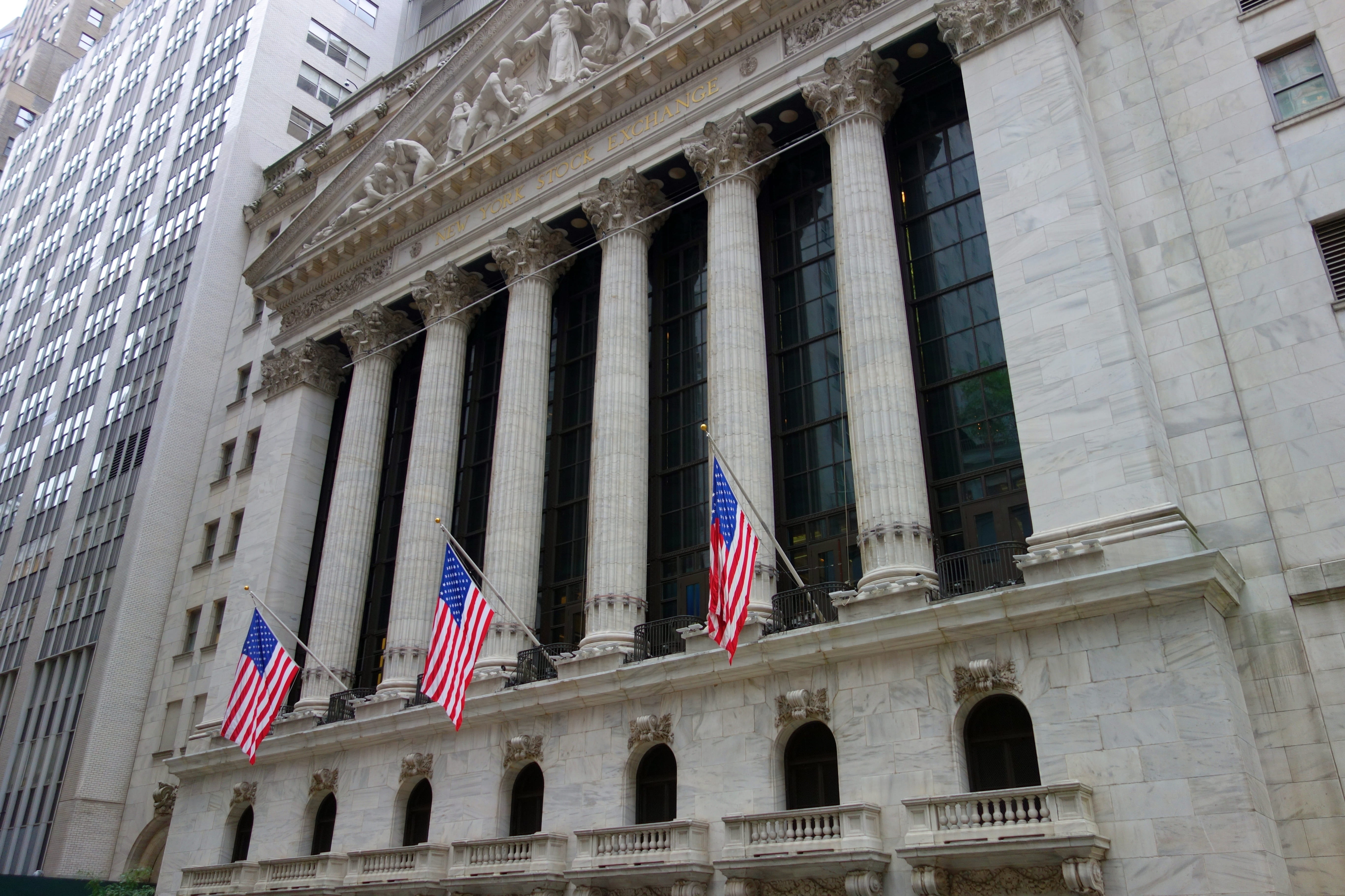 5K, manhattan, building, dow jones, big apple, city, new york, downtown, usa, building exterior, history, nyc, ny, american, united states, securities, HD Wallpaper